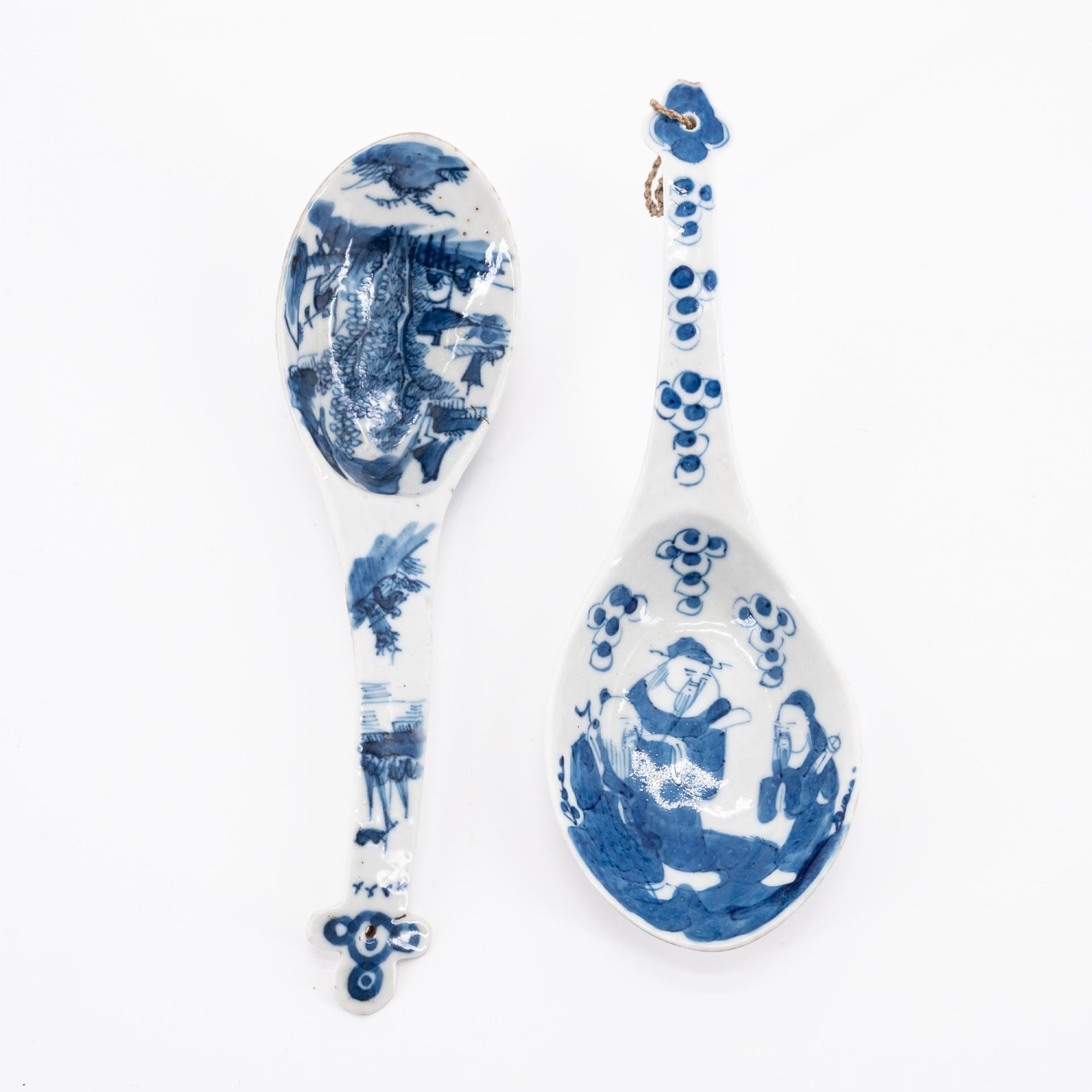 Löffel mit blau-weißem Dekor - Image 6 of 17