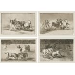 Francisco José de Goya y Lucientes: Vier Blätter aus der Folge "Tauromaquia"