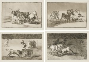 Francisco José de Goya y Lucientes: Vier Blätter aus der Folge "Tauromaquia"