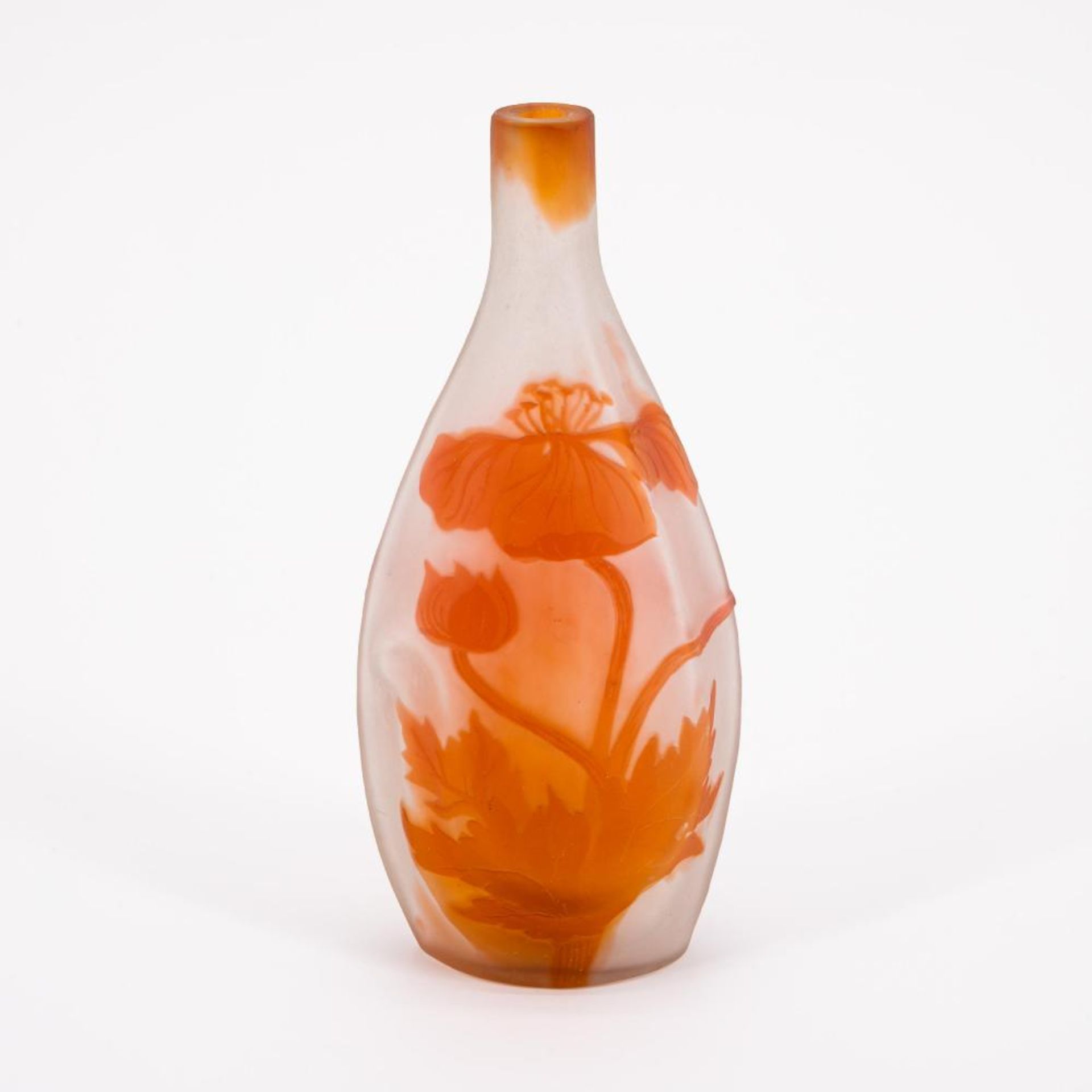Emile Gallé: Kleine Flaschenvase mit stilisierten Mohnblumen - Image 3 of 7