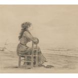 Franz Skarbina: Dame am Strand