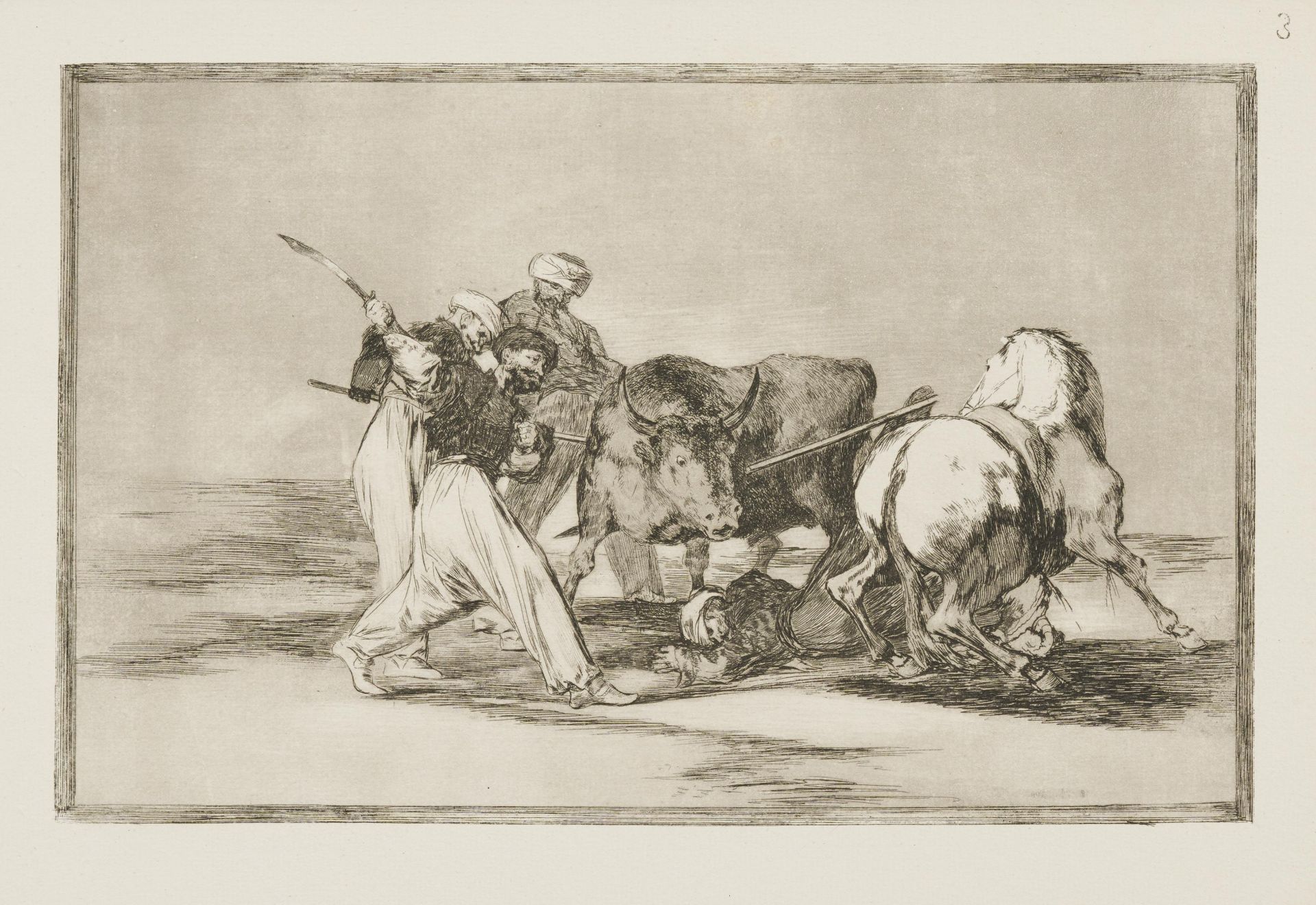 Francisco José de Goya y Lucientes: Vier Blätter aus der Folge "Tauromaquia" - Image 5 of 13