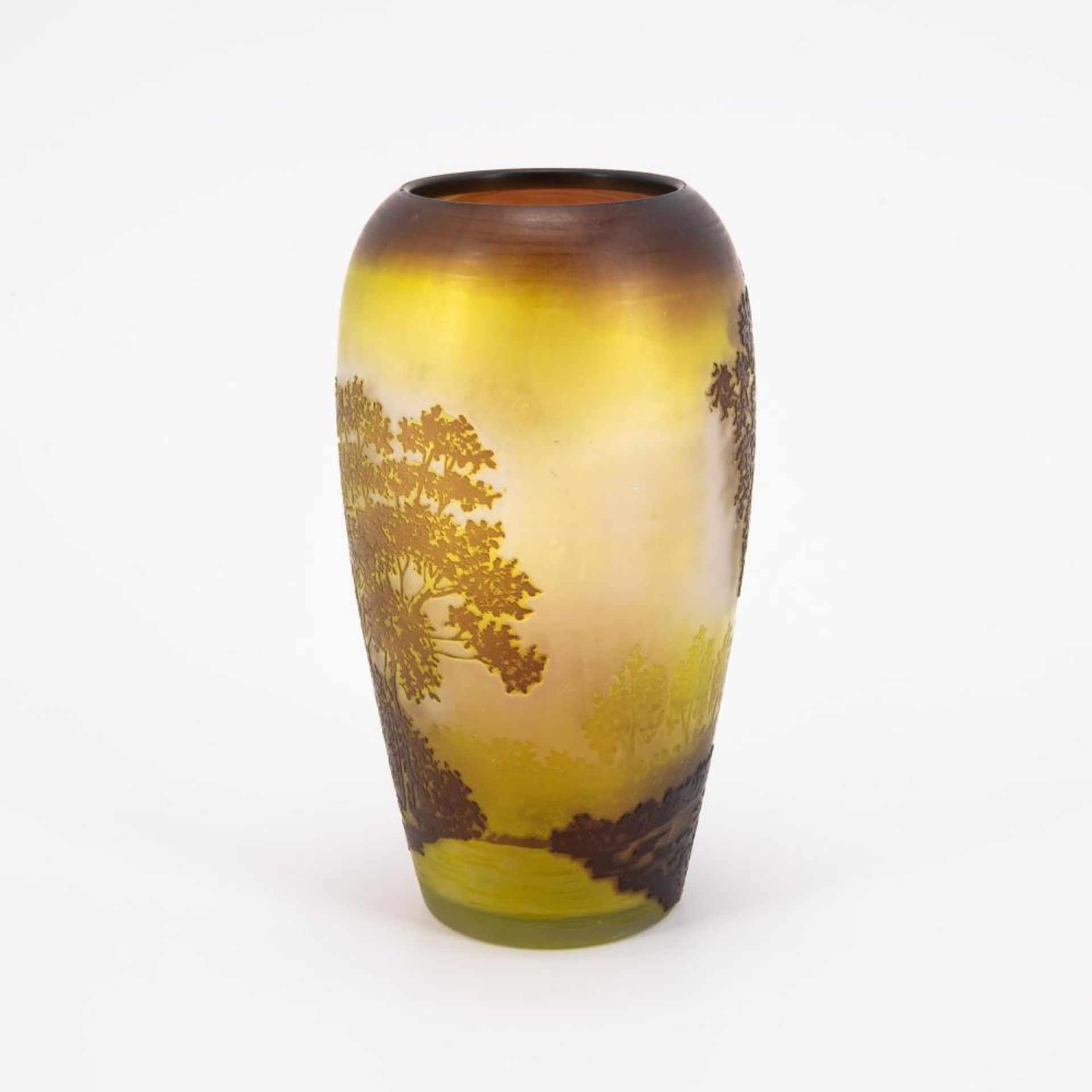 Cristallerie Saint Louis: Ovoide Vase mit Auenlandschaft - Image 3 of 7