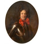 French School: Bust of a Noble Gentleman in Armour with Red Ribbon