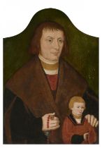 Bartholomaeus Bruyn: Porträt eines vornehmen Bürgers mit seinem Sohn