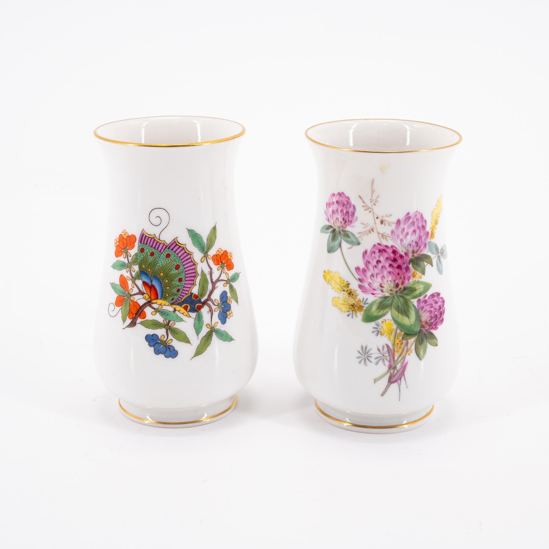 Meissen: Gruppe von 6 Vasen mit unterschiedlichen Dekoren - Image 10 of 13