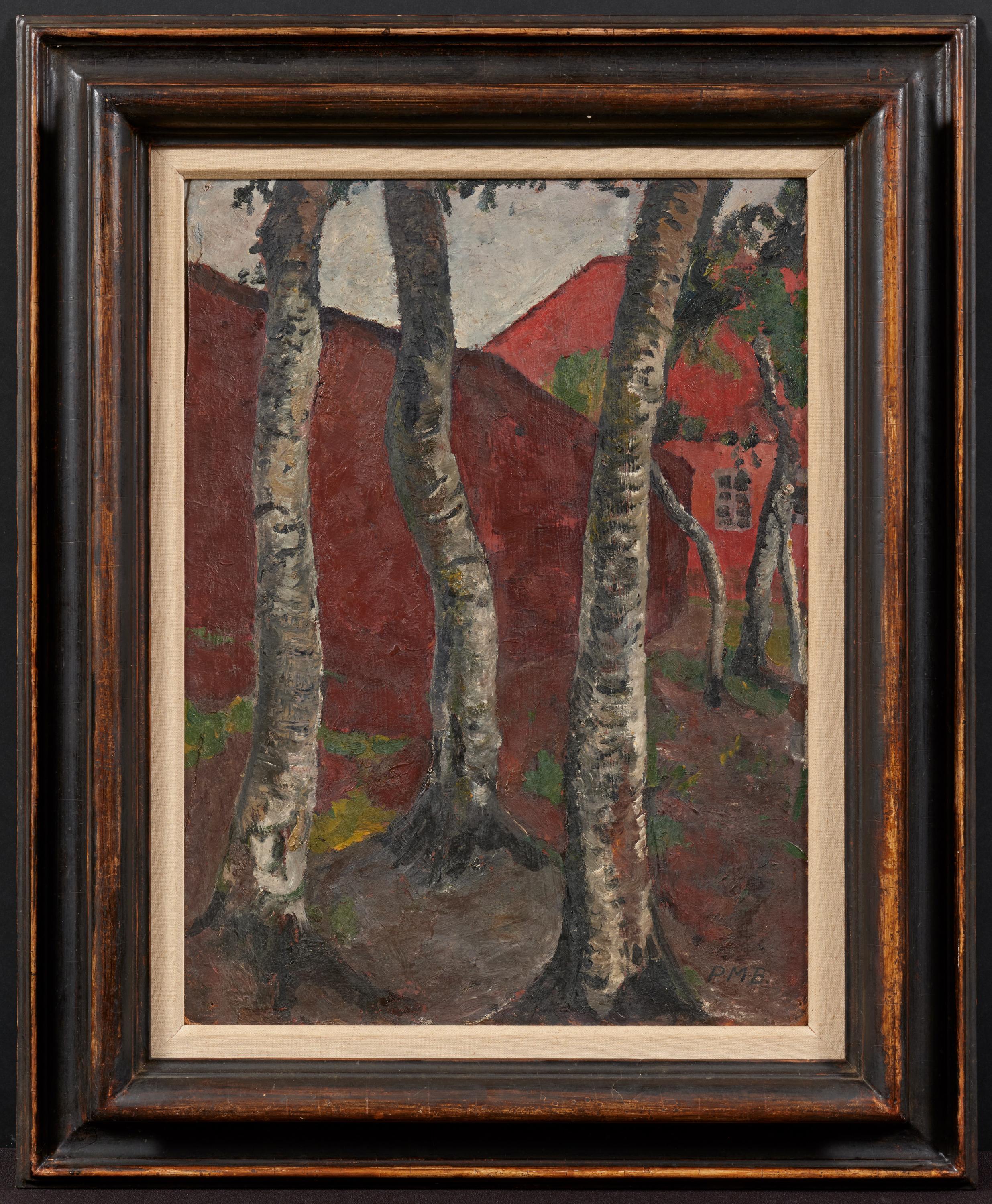 Paula Modersohn-Becker: Birkenstämme vor rotem Gehöft - Bild 2 aus 5