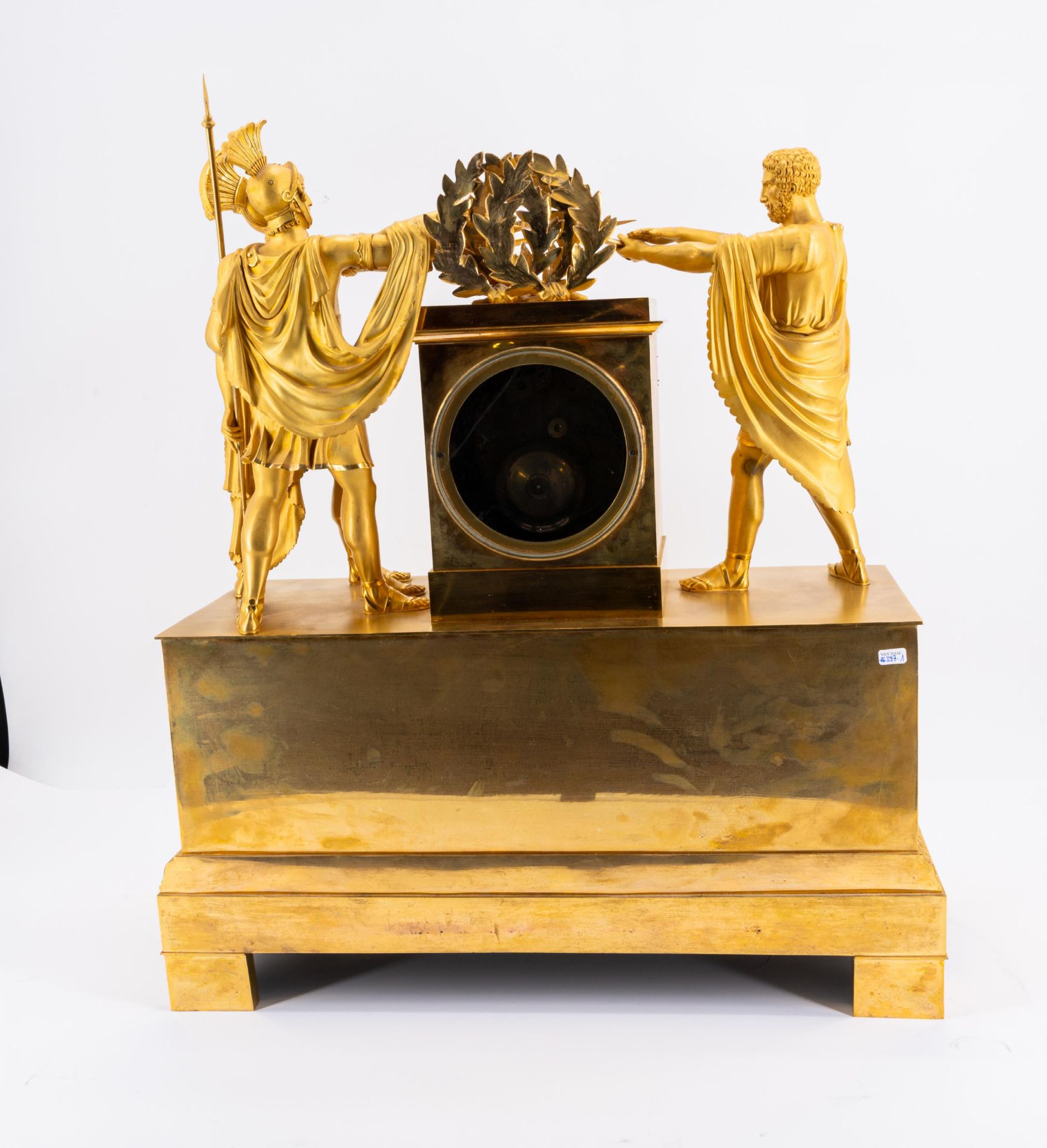 BRONZE MONUMENTAL PENDULUM CLOCK WITH THE OATH OF THE HORATII - Image 3 of 6