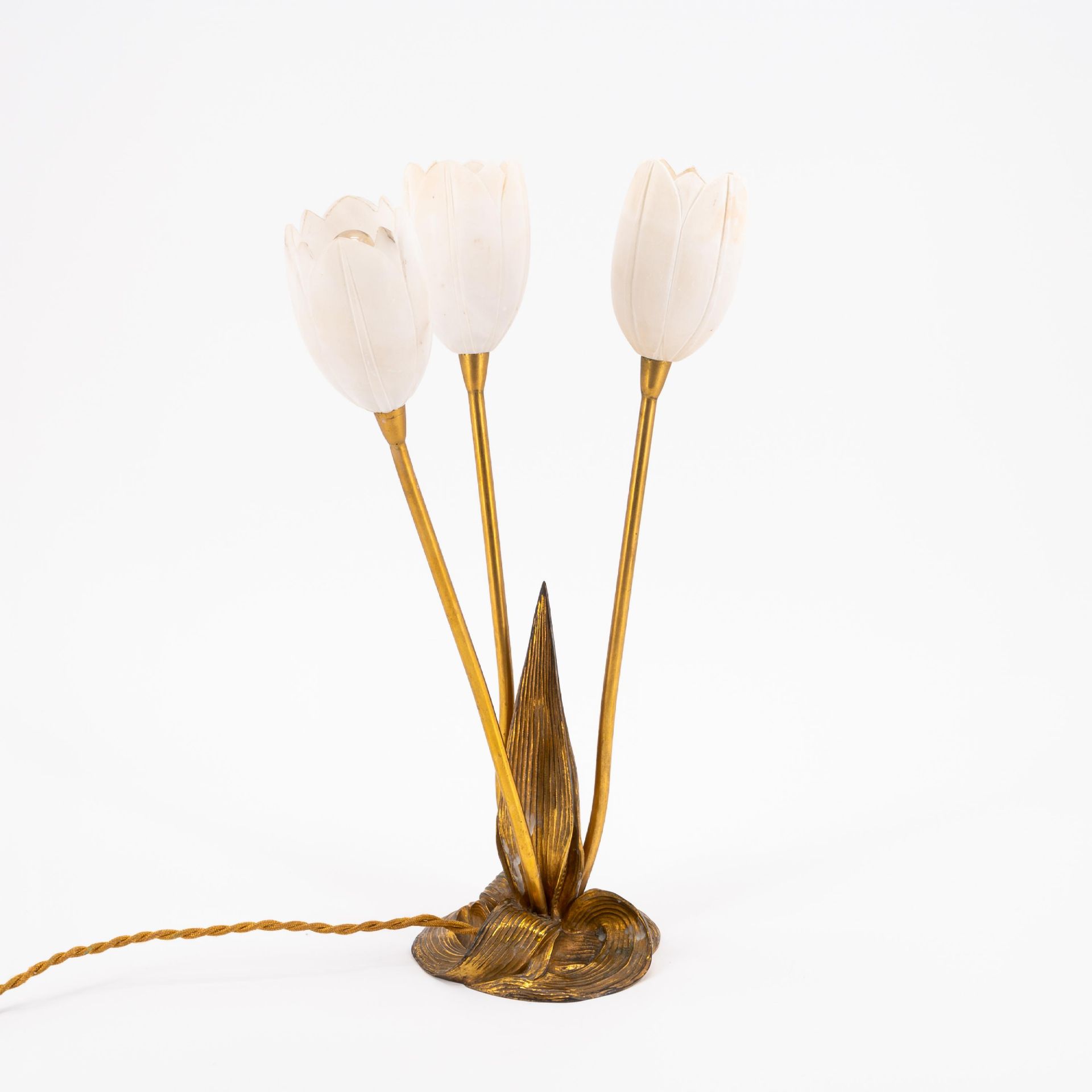 BRONZE TABLE LAMP "TULIP" - Image 4 of 8