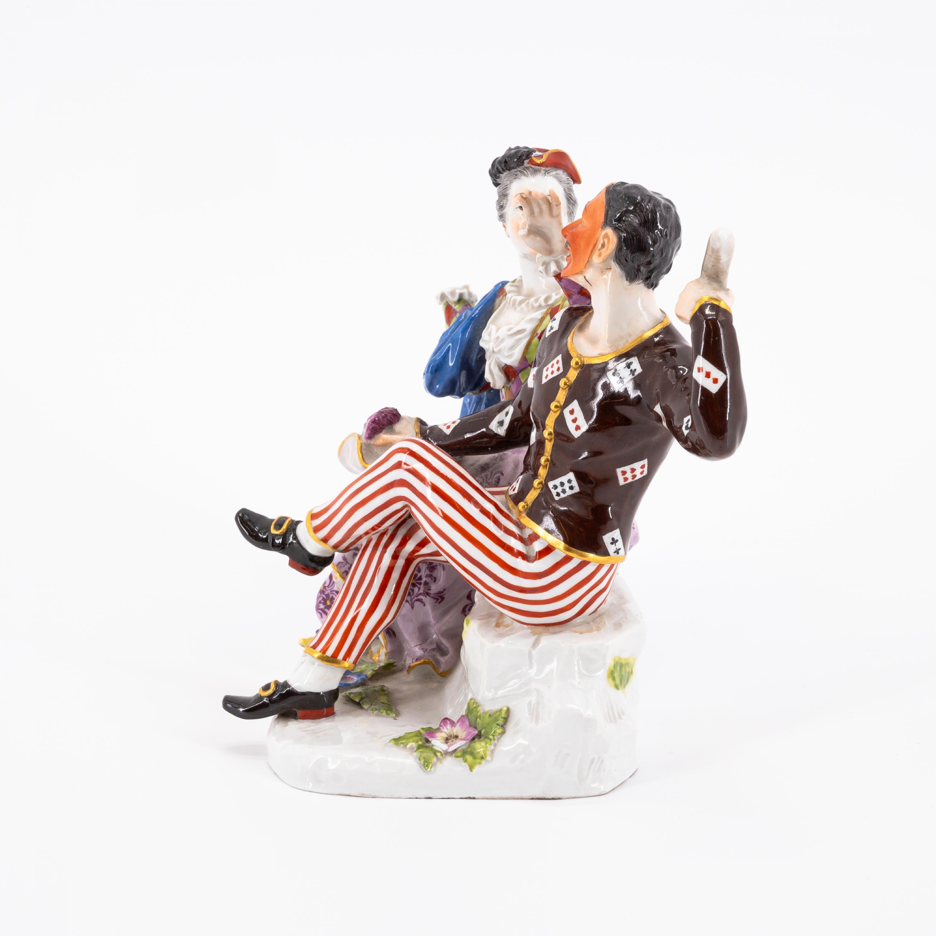 PORCELAIN PAIR OF FIGURES FORM THE 'COMMEDIA DELL'ARTE' - Image 2 of 5