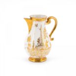 SMALL PORCELAIN JUG WITH GOLDEN CHINESE