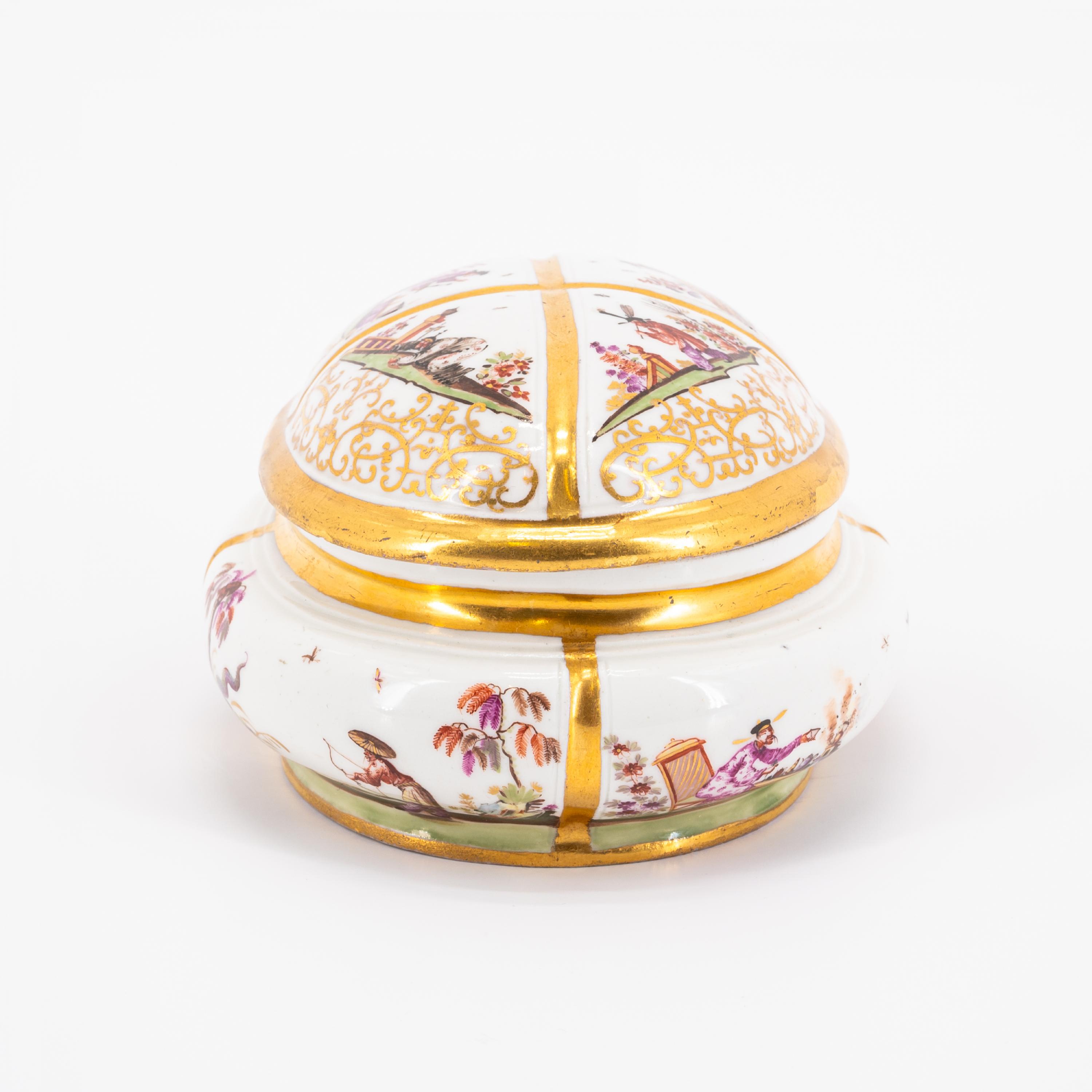 OVAL PORCELAIN SUGAR BOWL WITH CHINOISERIES - Image 5 of 7