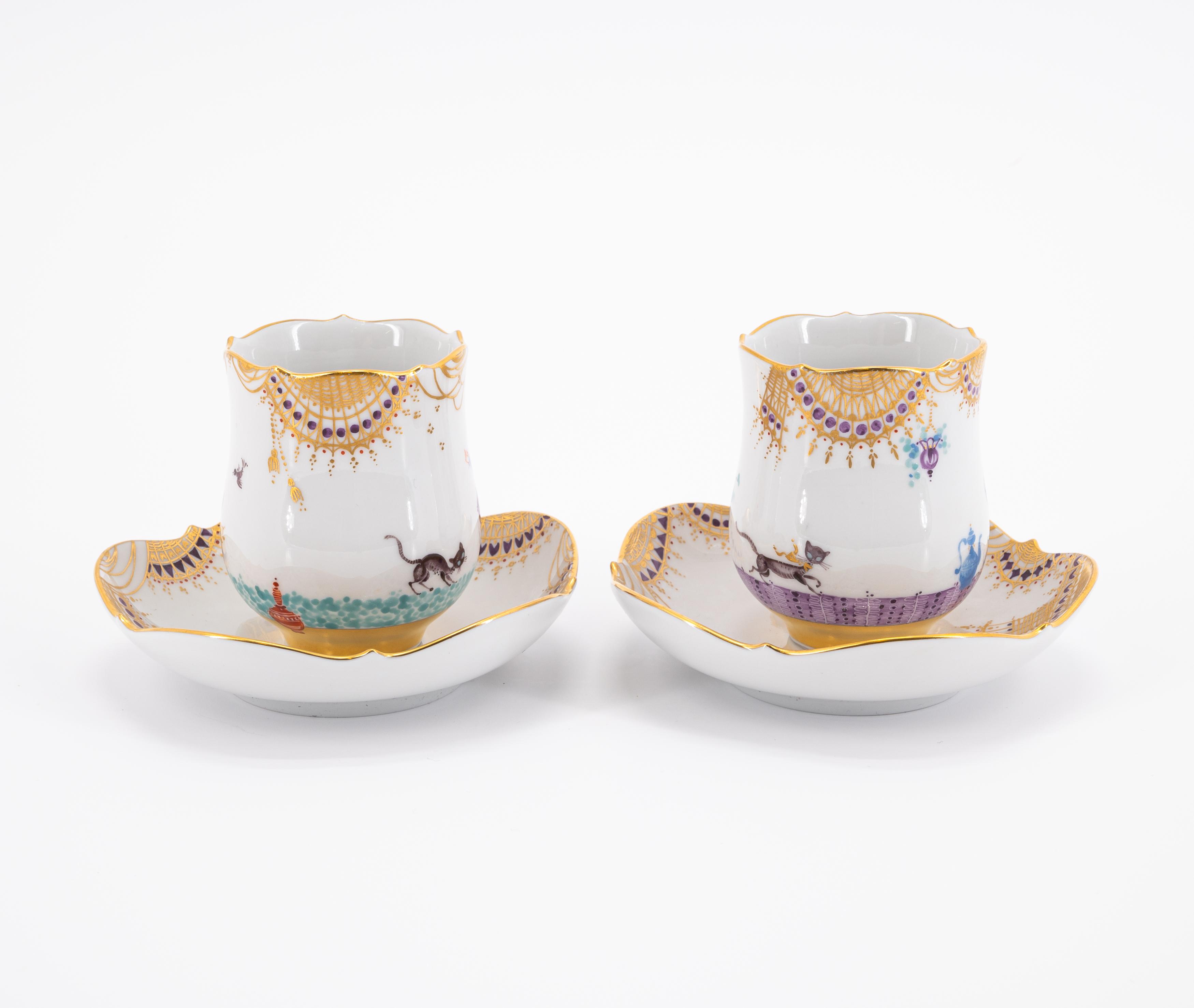 PORCELAIN MOCHA SERVICE '1001 NIGHTS' FOR SIX PEOPLE - Image 11 of 18