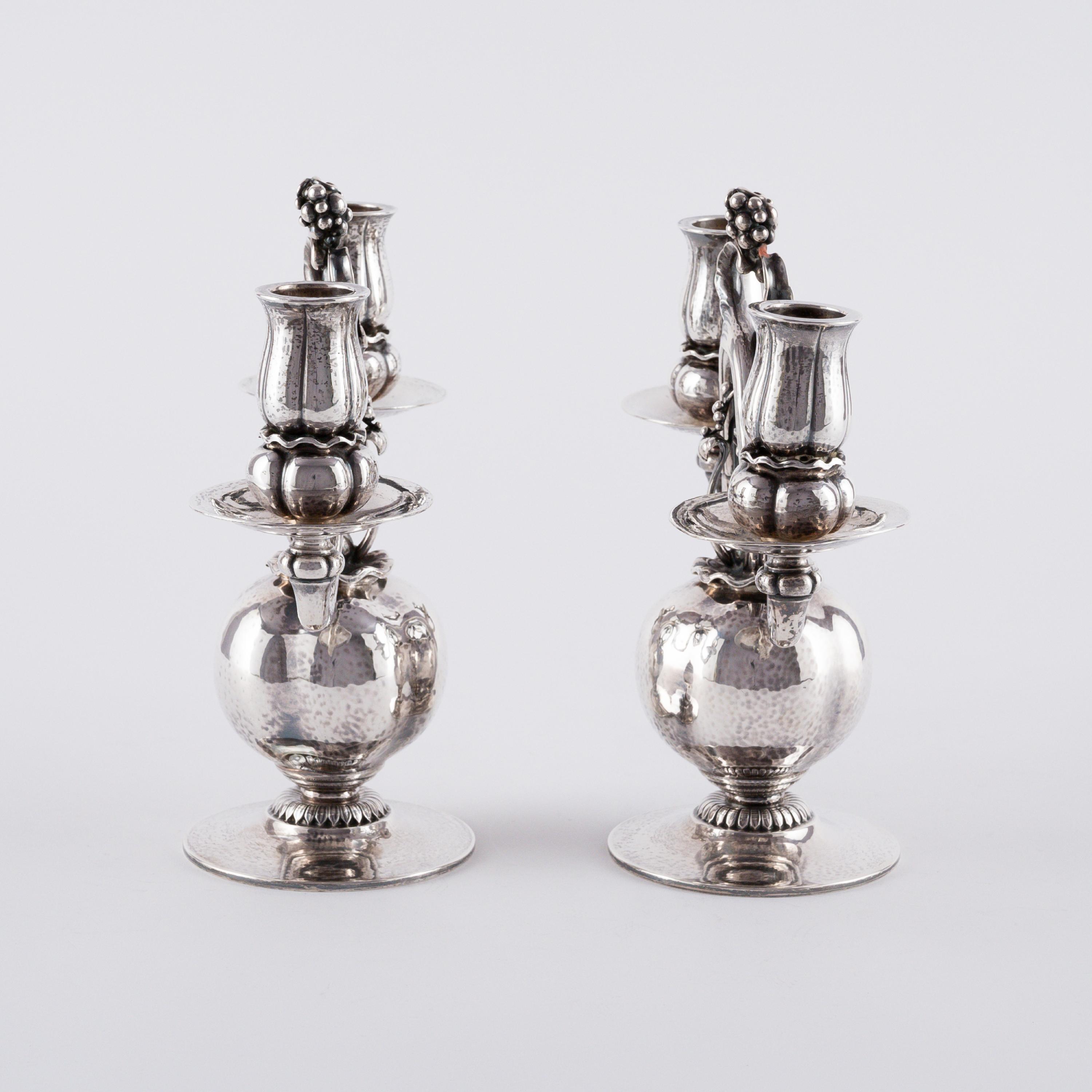 PAIR OF SILVER CANDELBRA - Image 3 of 7