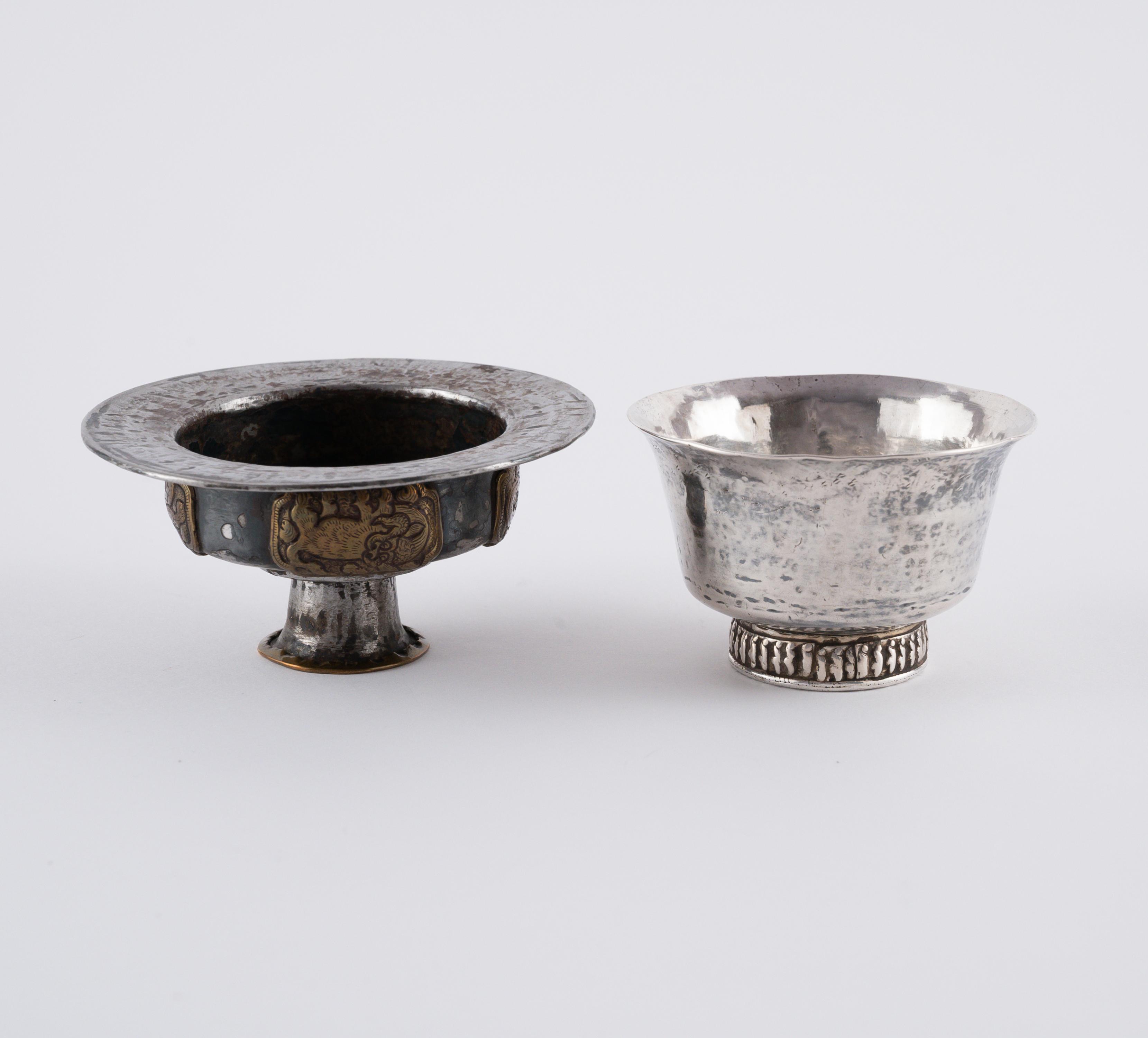 TWO SILVER TEA CUPS STANDS AND THREE TEA BOWL (PHORBA) - Image 15 of 19