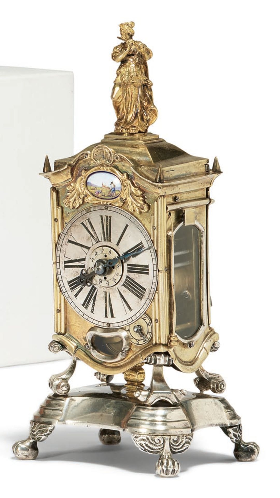 EXCEPTIONAL BRASS TABLE CLOCK - Image 6 of 6