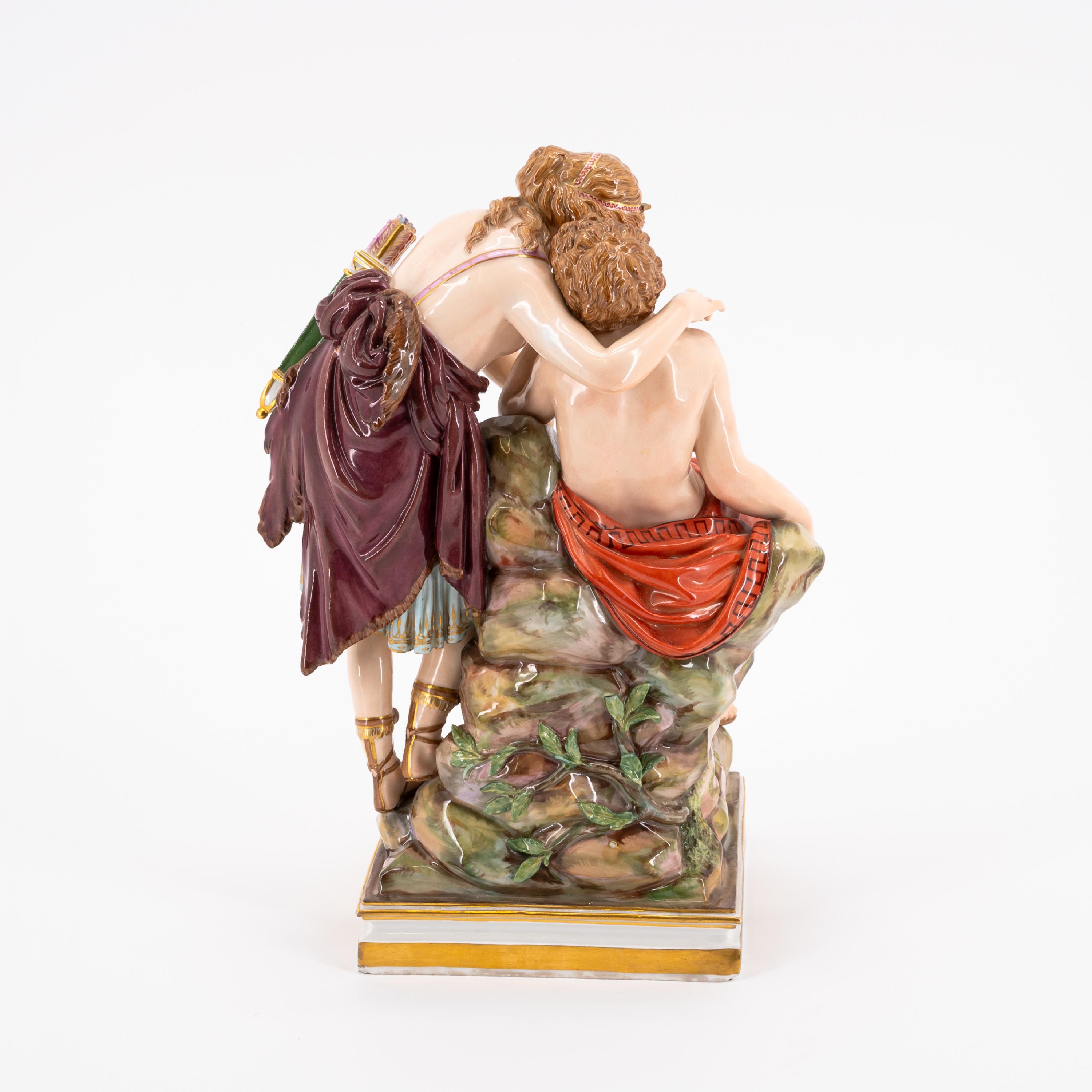 MYTHOLOGICAL PORCELAIN ENSEMBLE "DIANA AND ENDYMION" - Image 3 of 5