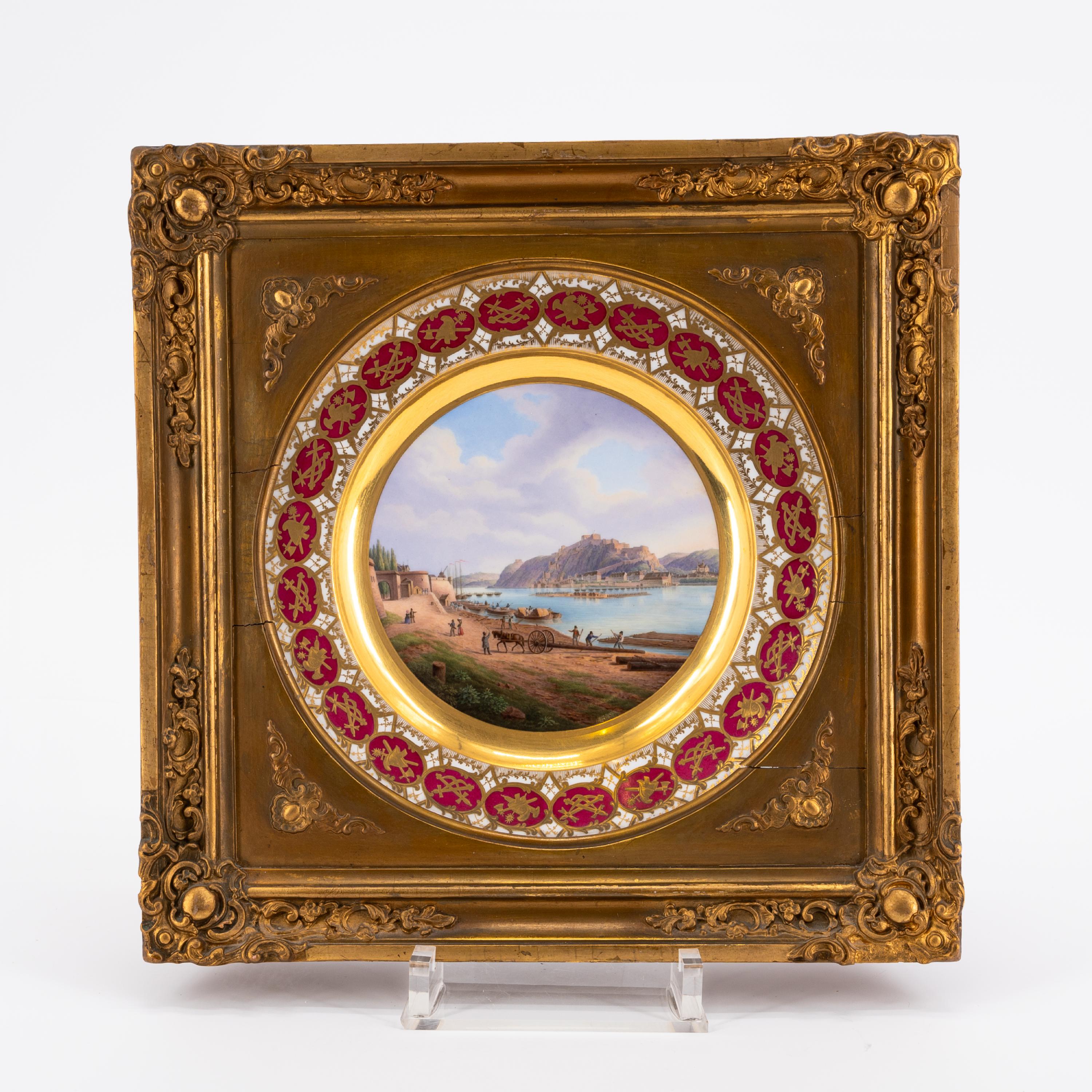 EXEPTIONAL SERIES OF TWELVE PORCELAIN PLATES WITH ROMANTIC VIEWS OF THE RHINE - Image 17 of 26