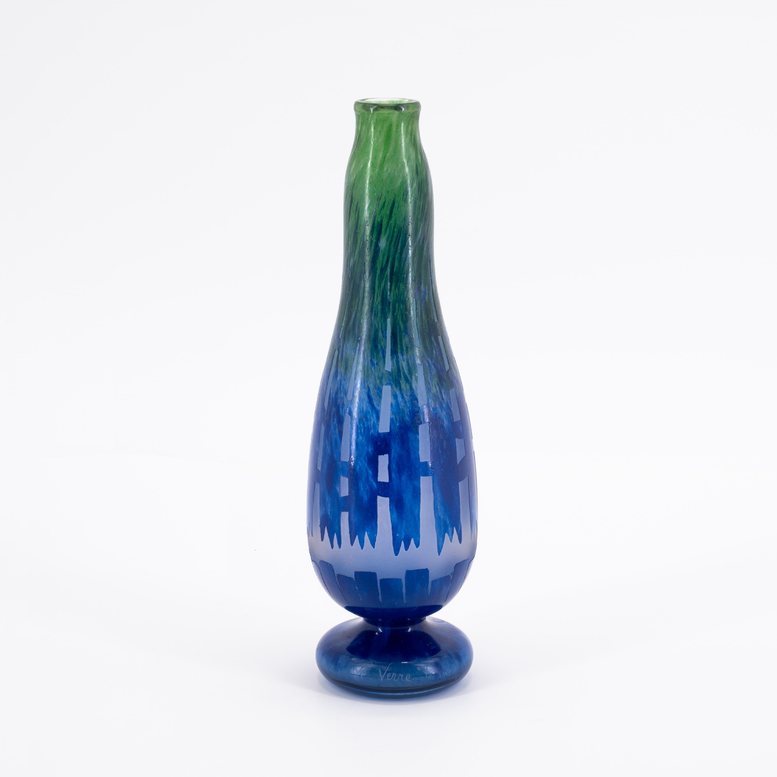 GLASS SOLIFLOR VASE WITH DECOR "CHICORÉES" - Image 3 of 6