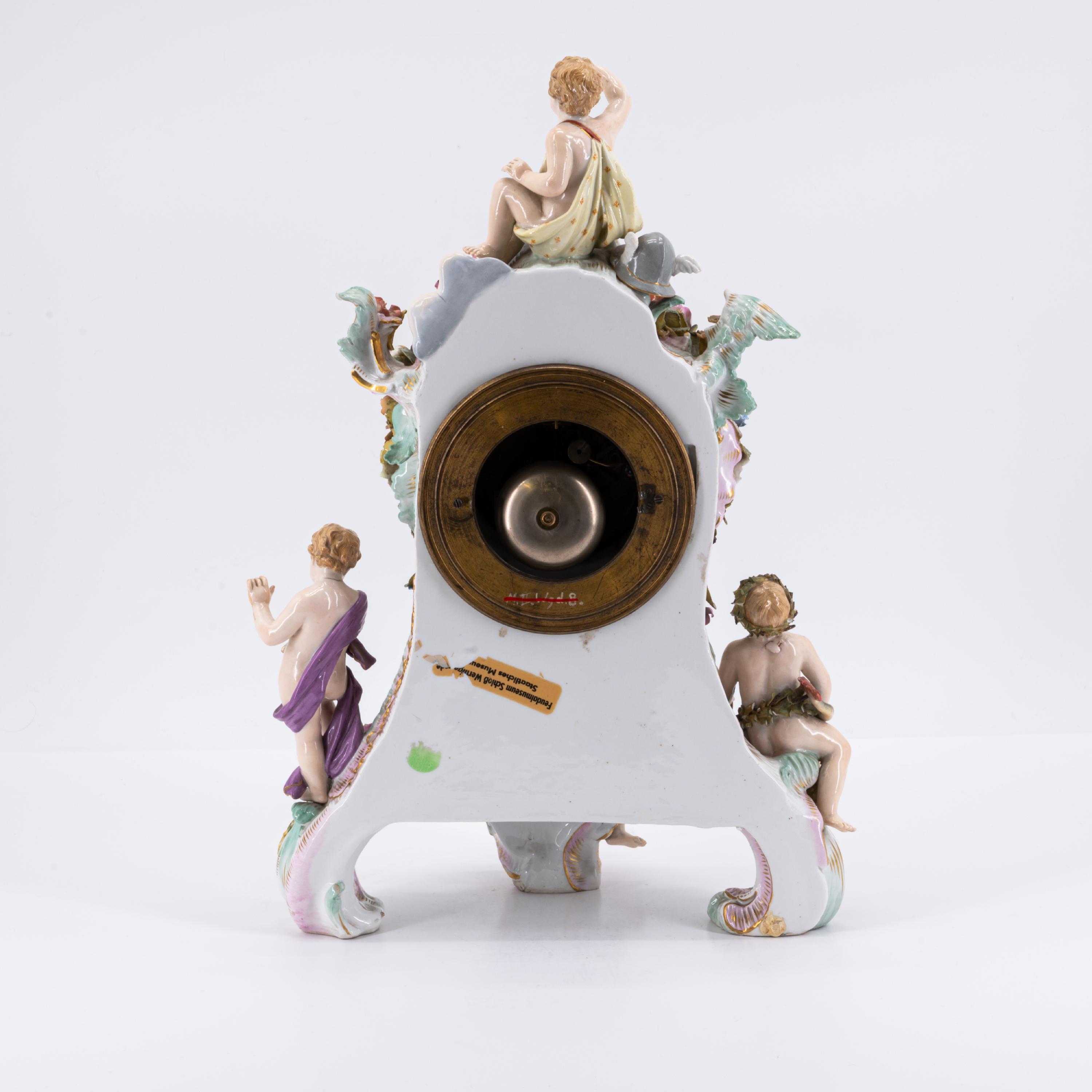 PORCELAIN PENDULUM CLOCK "THE FOUR ELEMENTS" - Image 3 of 5