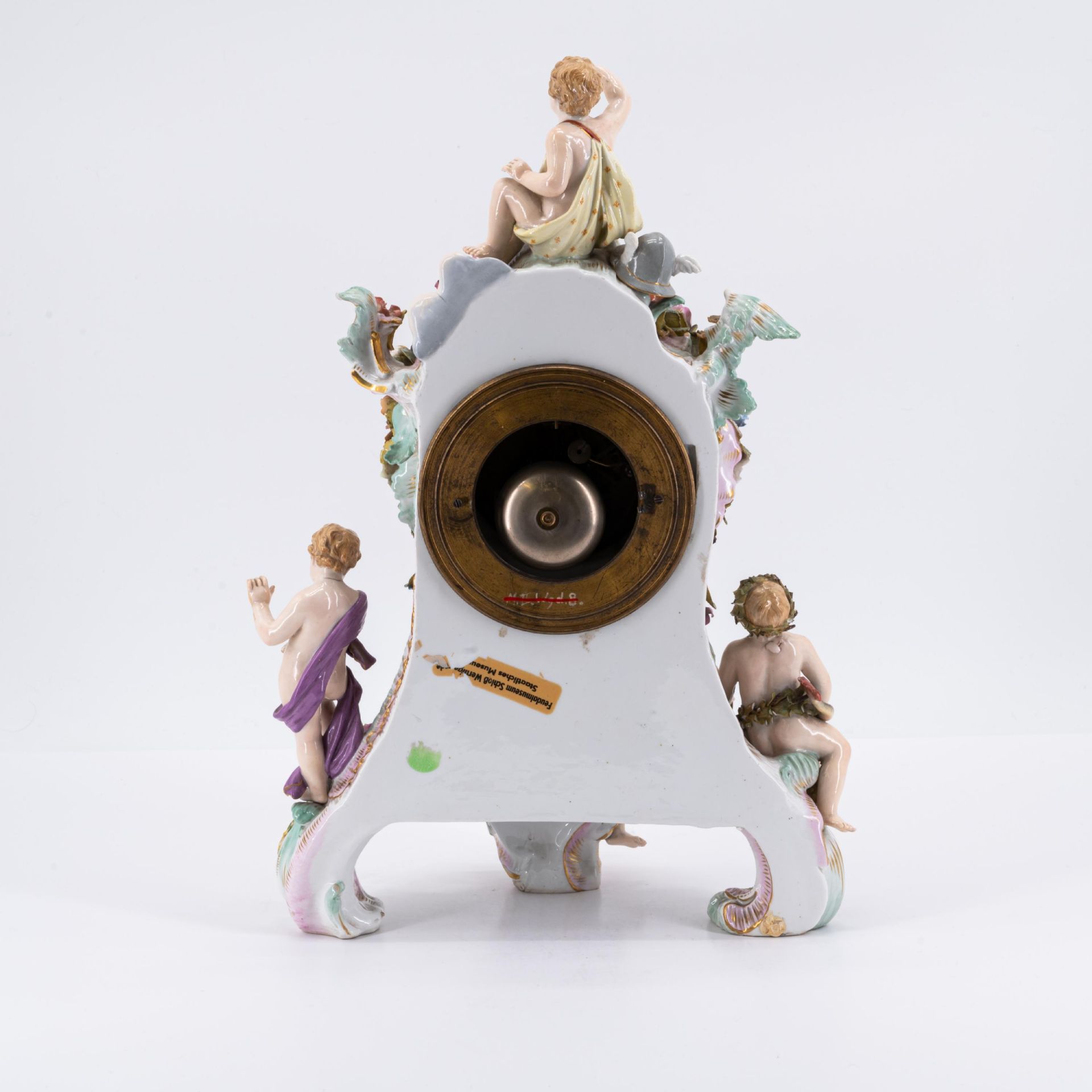 PORCELAIN PENDULUM CLOCK "THE FOUR ELEMENTS" - Image 3 of 5