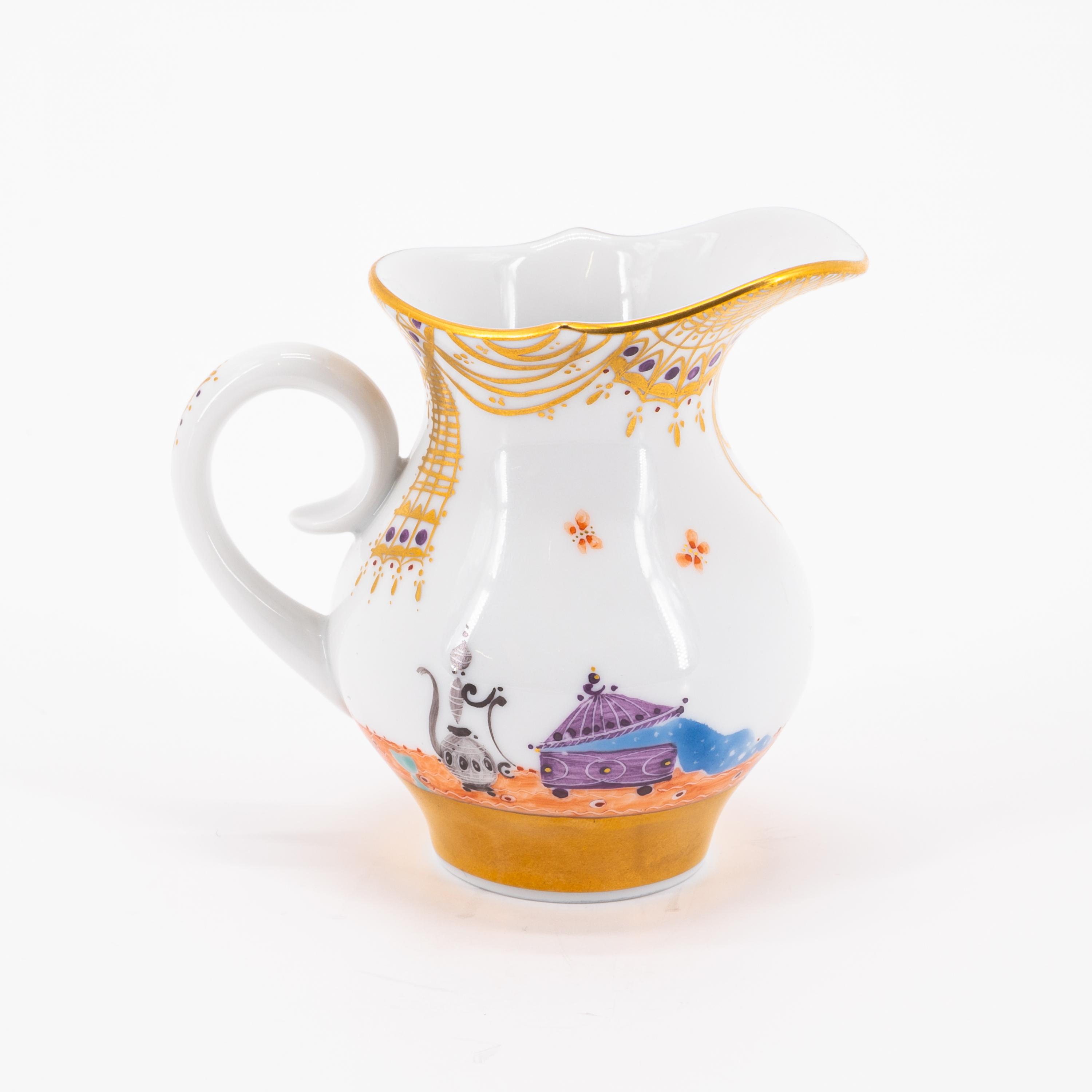 LARGE PORCELAIN COFFEE SERVICE WITH '1001 NIGHTS' DECOR FOR 12 PEOPLE - Image 17 of 19