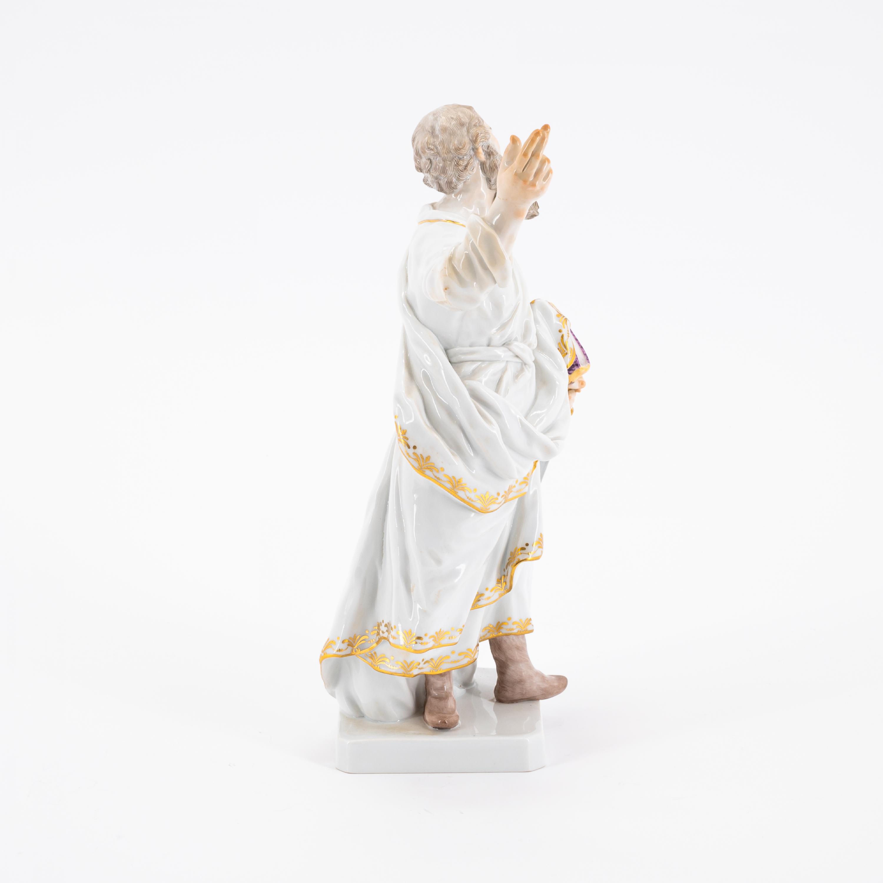 PORCELAIN FIGURE OF THE APOSTLE PAUL - Image 4 of 5