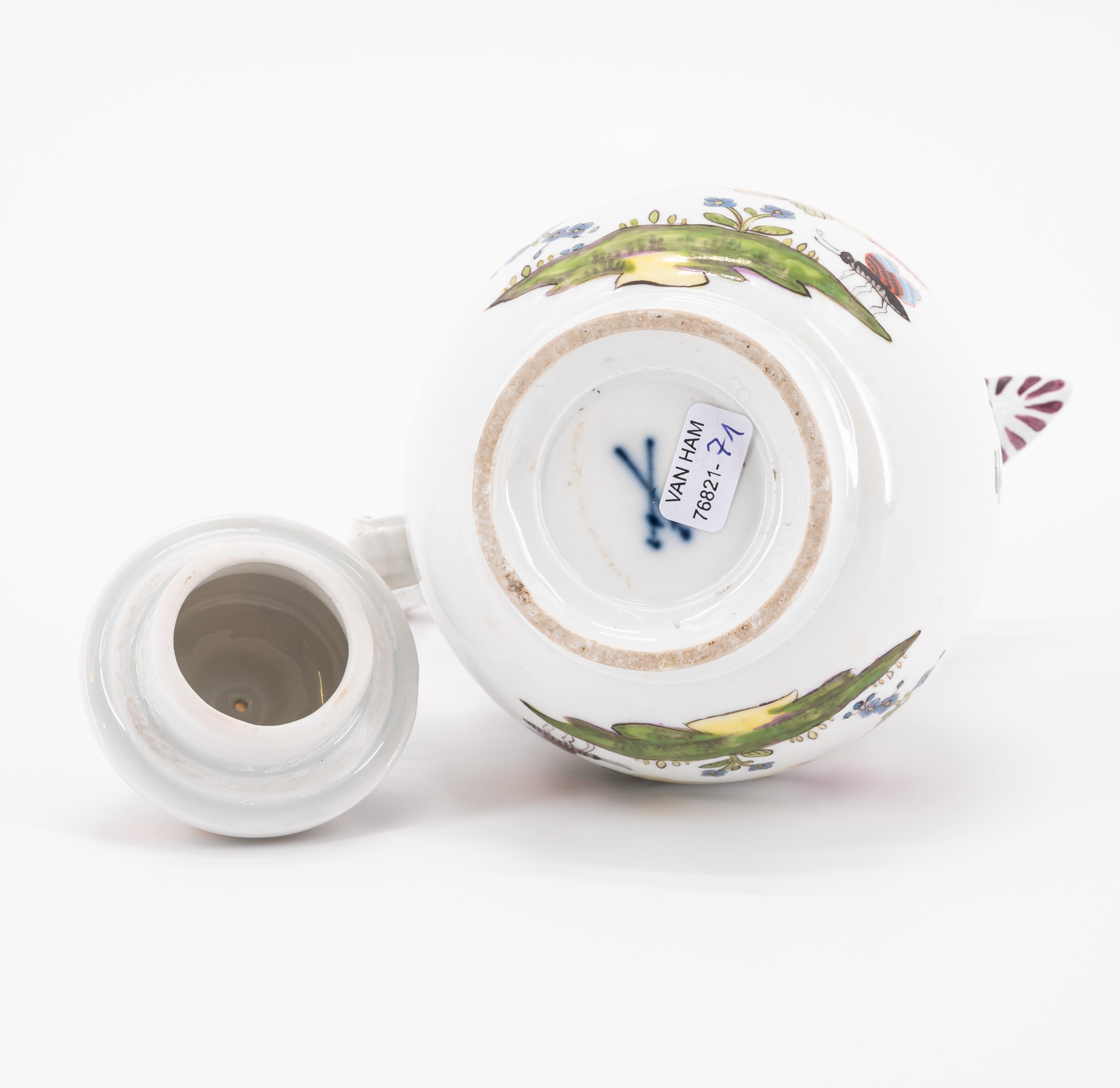PORCELAIN COFFEE POT, CUP AND SAUCER WITH BUTTERFLY DECOR - Image 11 of 11