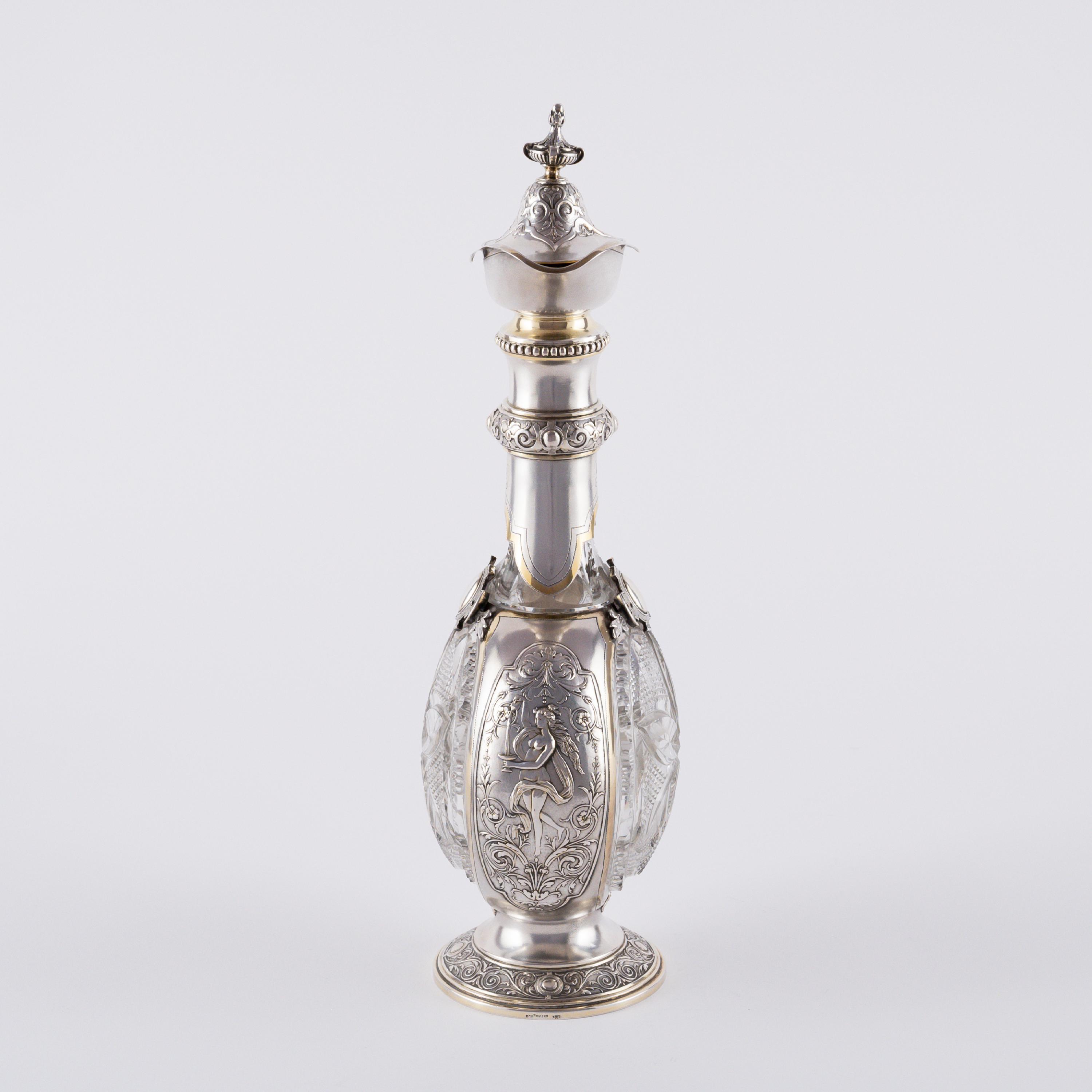 LARGE DECANTER WITH SILVER MOUNT - Image 5 of 7