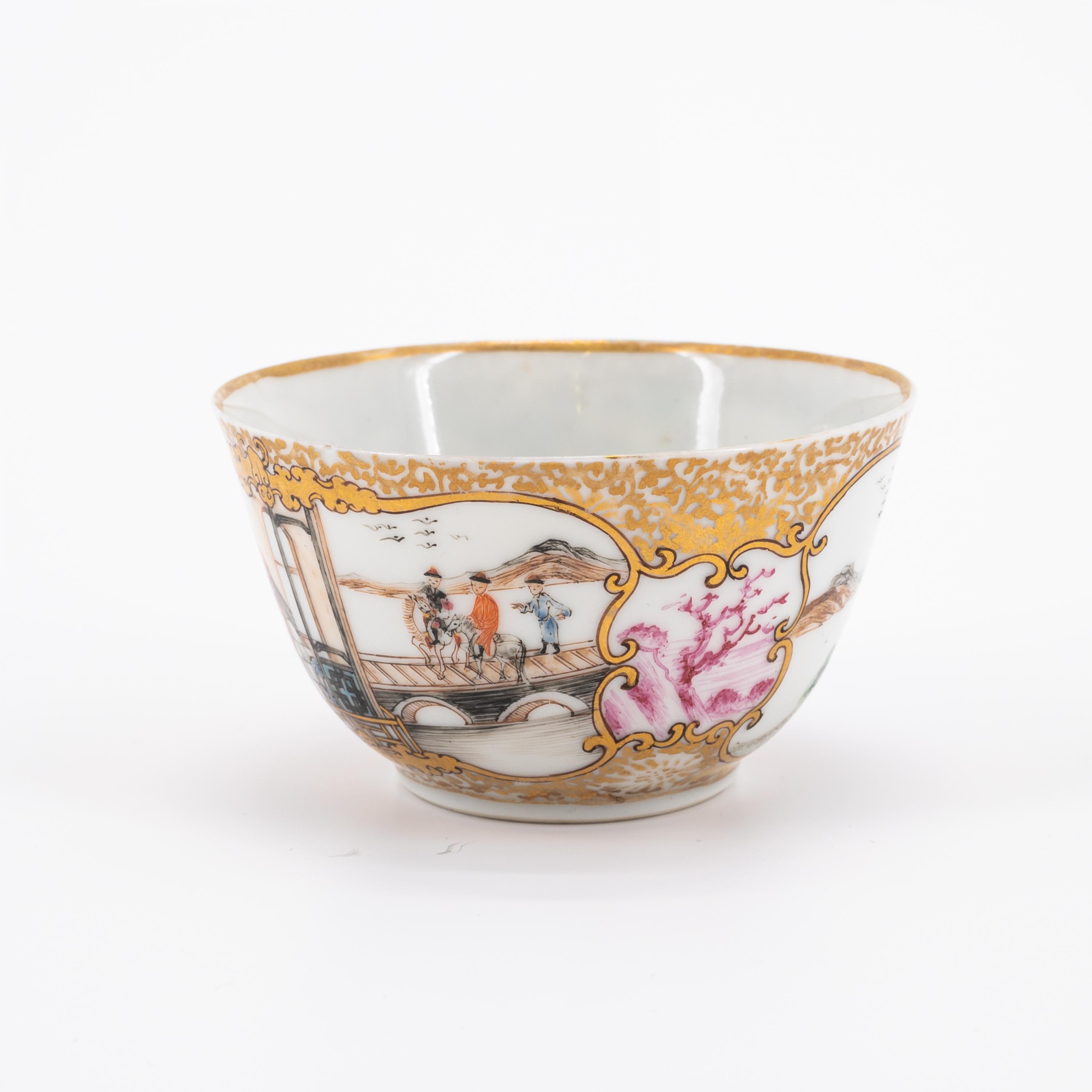 PORCELAIN SLOP BOWL WITH ASIAN DECOR - Image 7 of 9