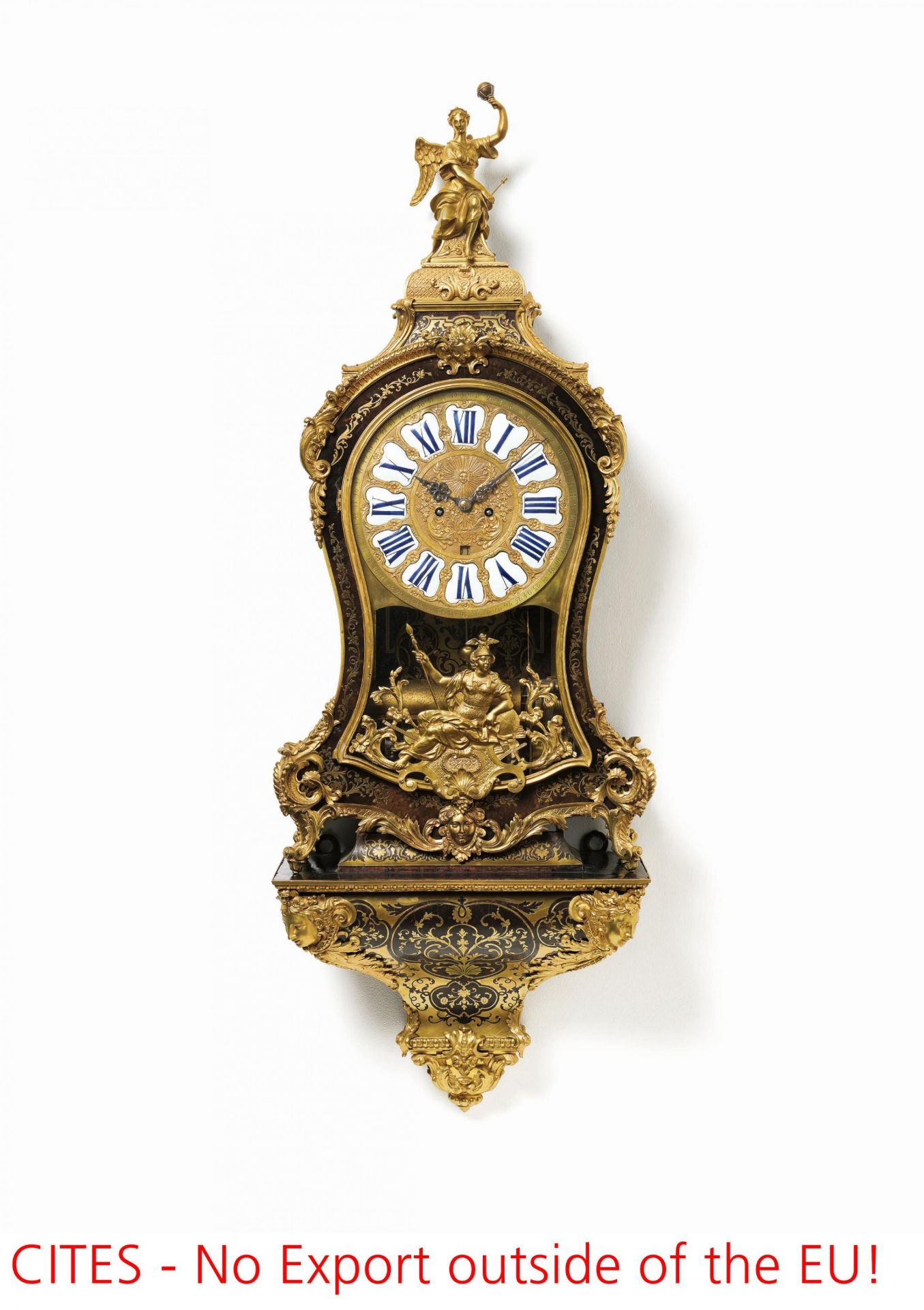 POMPOUS PENDULE WITH MUSICAL CLOCK ON CONSOLE