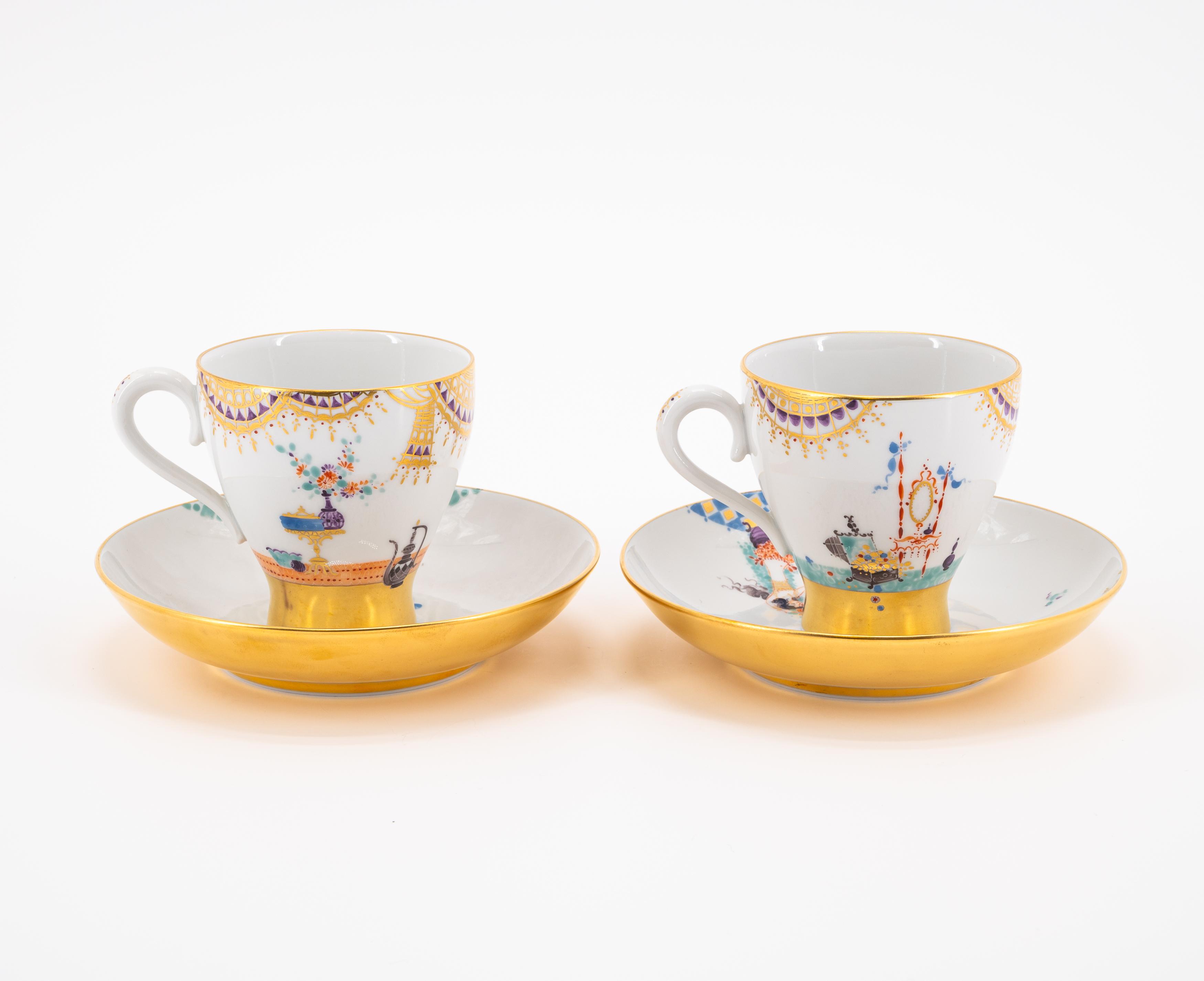 PORCELAIN COFFEE SERVICE '1001 NIGHTS' FOR SIX PEOPLE - Image 5 of 15