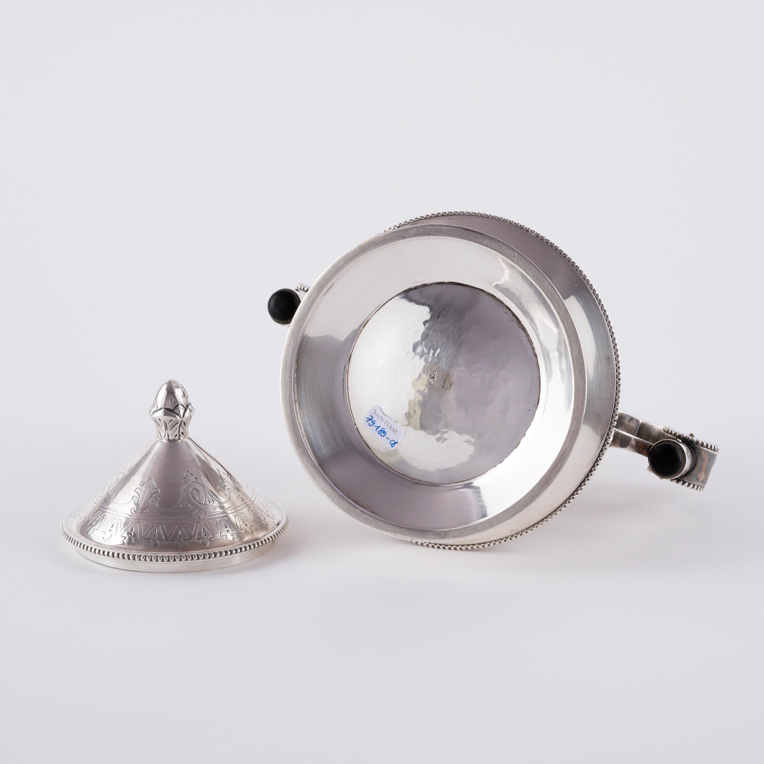 LARGE SILVER COFFEE AND TEA SERVICE WITH TRAY - Image 17 of 24