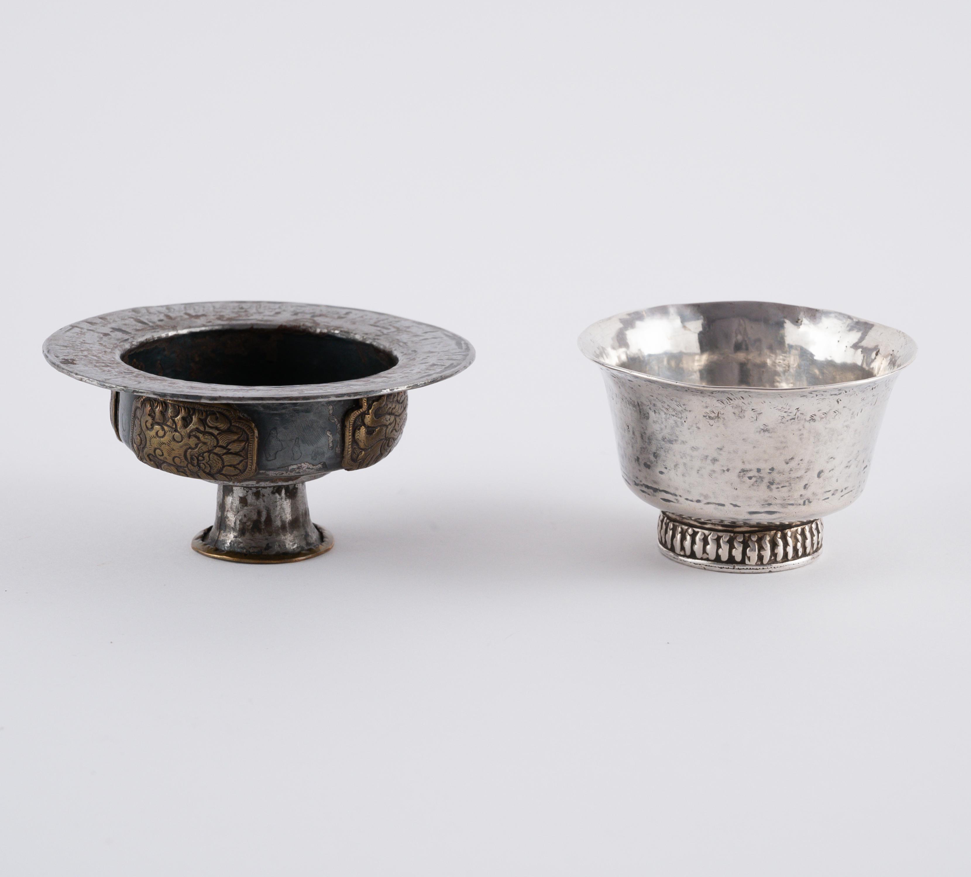 TWO SILVER TEA CUPS STANDS AND THREE TEA BOWL (PHORBA) - Image 17 of 19