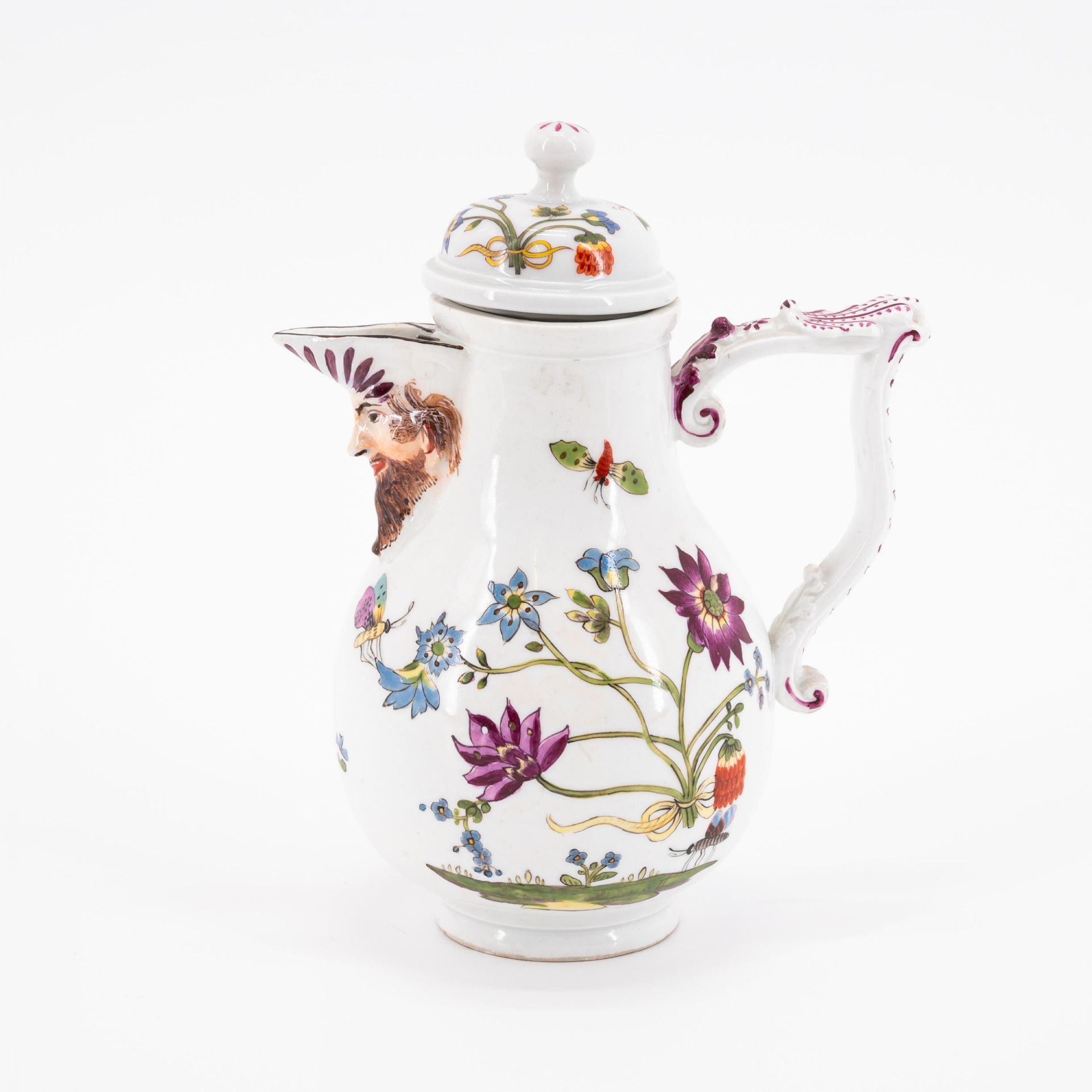 Kaffeekanne, Tasse und Untertasse mit Schmetterlingsdekor - Bild 8 aus 11
