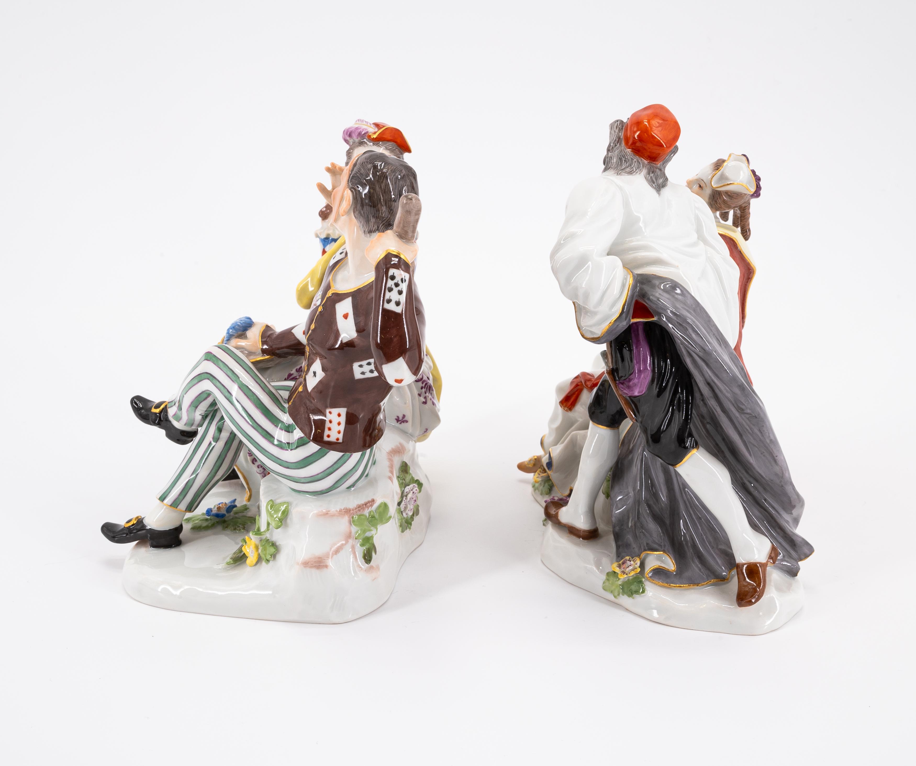 FOUR LARGE PORCELAIN COUPLES FROM THE COMMEDIA DELL'ARTE - Image 6 of 9