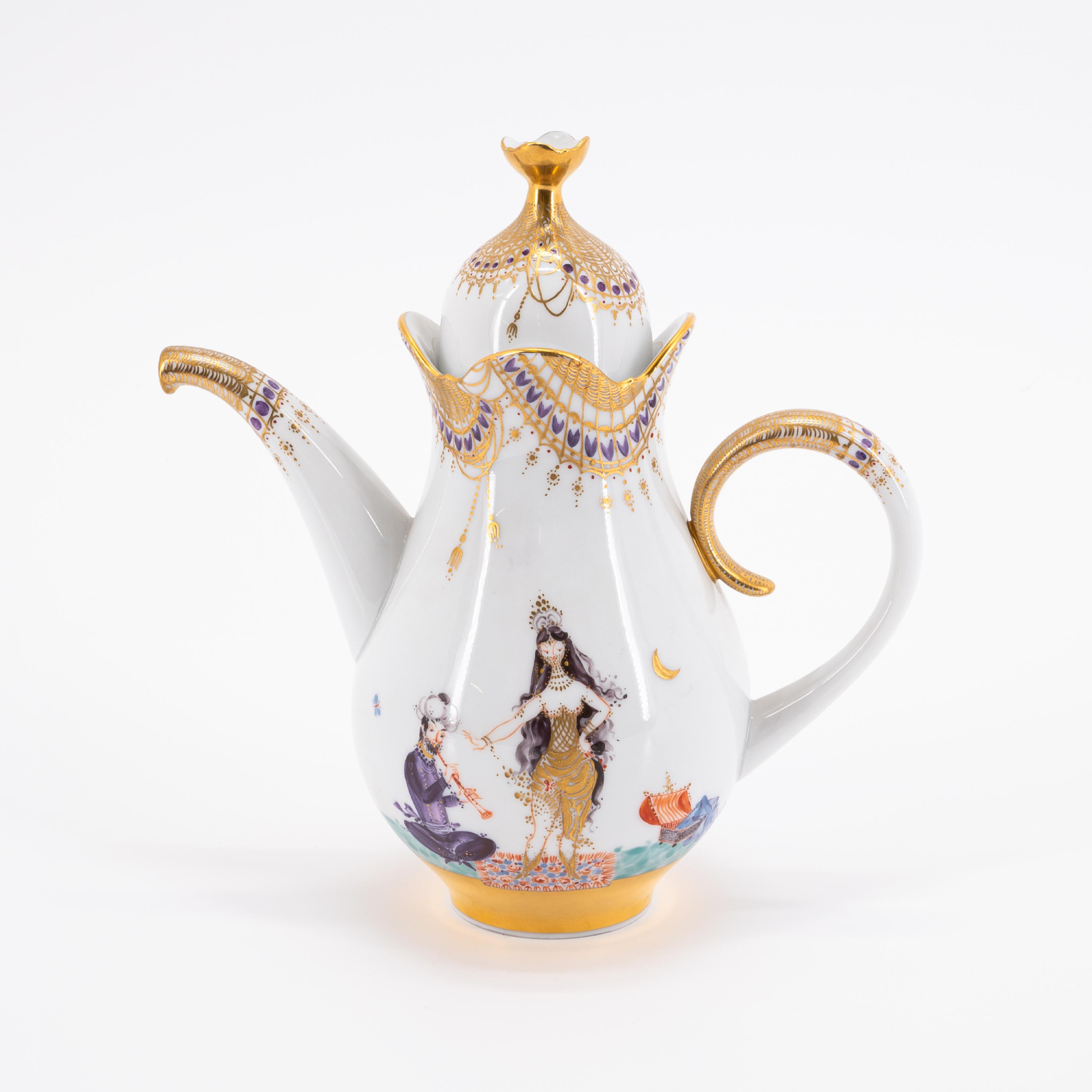 PORCELAIN MOCHA SERVICE '1001 NIGHTS' FOR SIX PEOPLE - Image 2 of 18