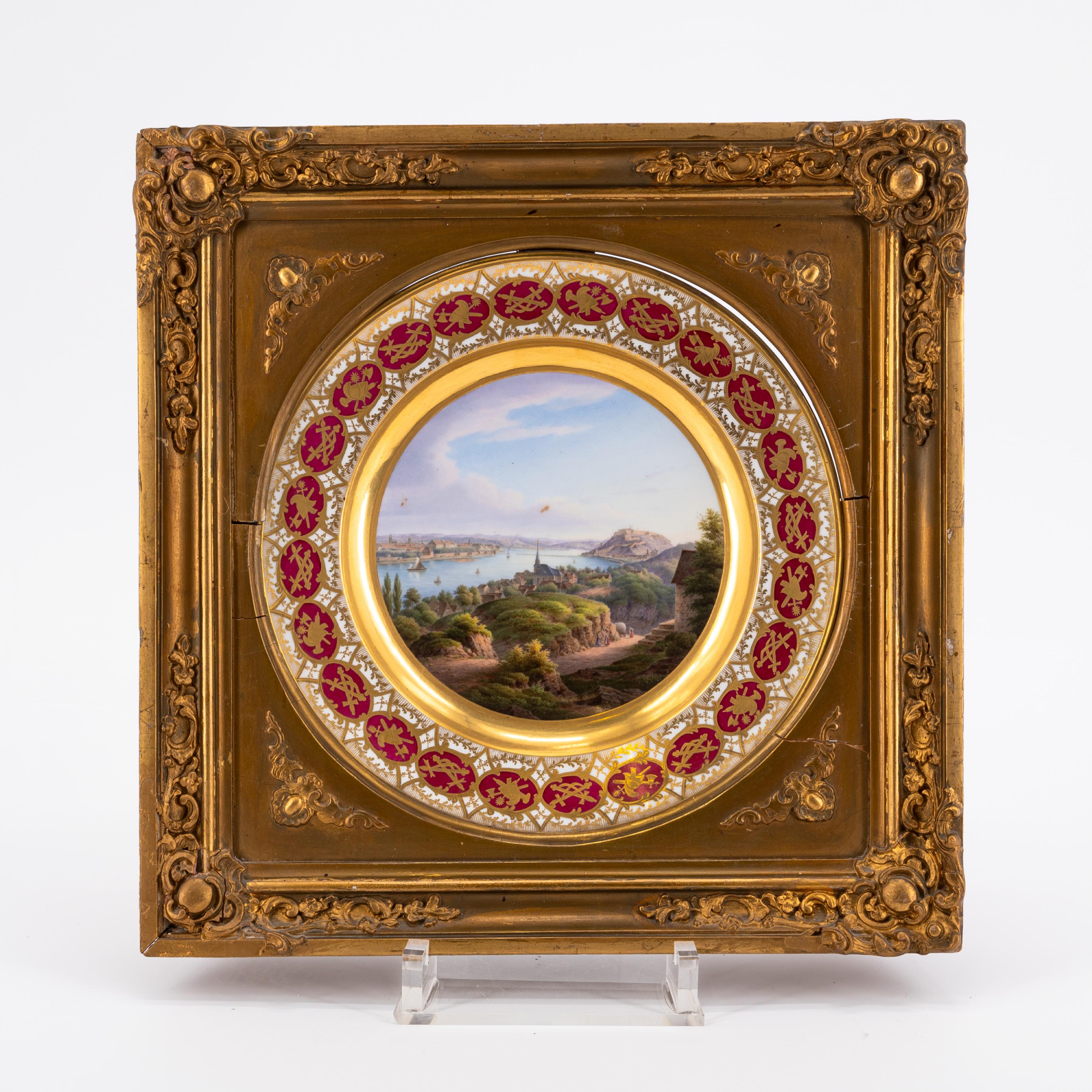 EXEPTIONAL SERIES OF TWELVE PORCELAIN PLATES WITH ROMANTIC VIEWS OF THE RHINE - Image 19 of 26