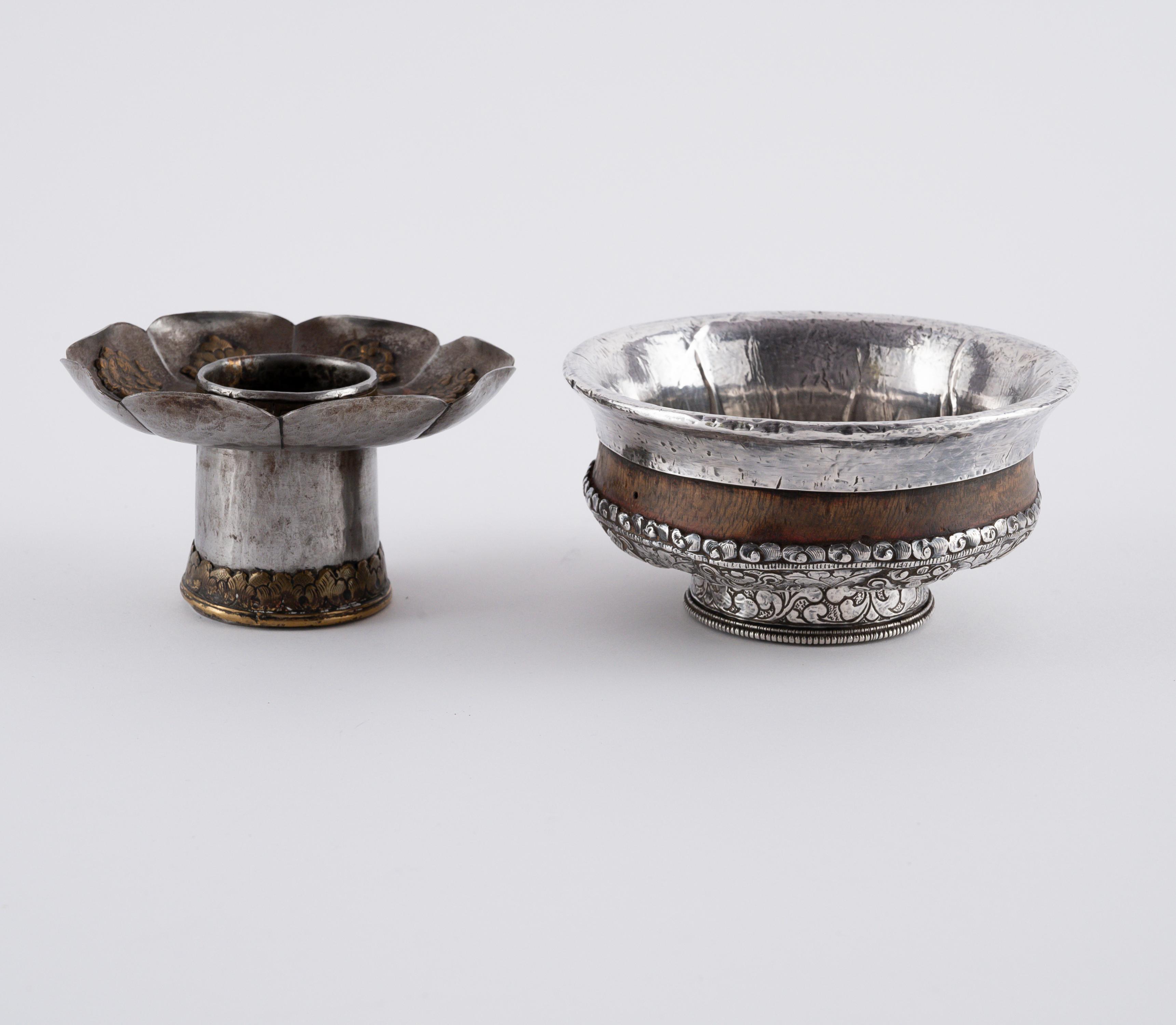 TWO SILVER TEA CUPS STANDS AND THREE TEA BOWL (PHORBA) - Image 11 of 19