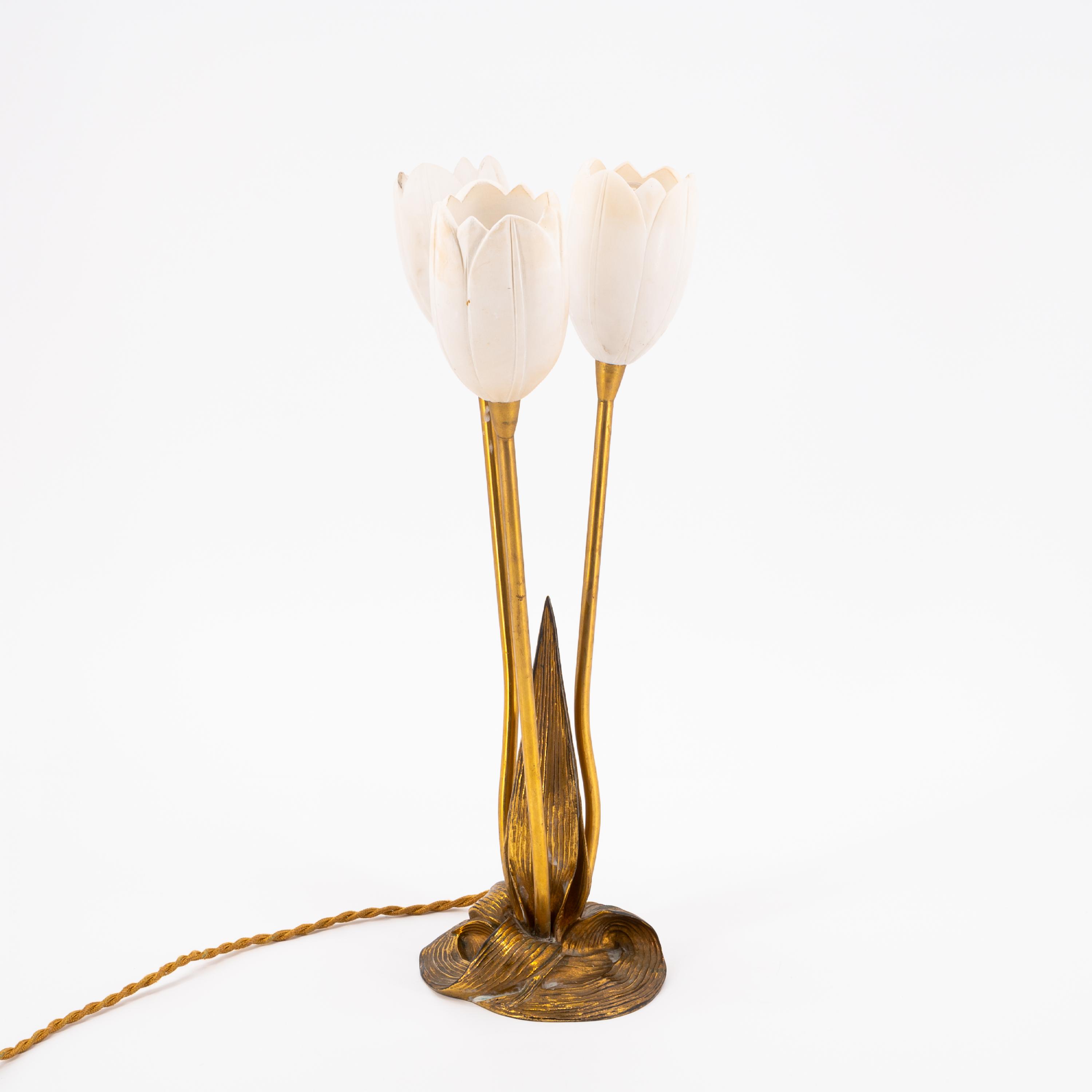 BRONZE TABLE LAMP "TULIP" - Image 5 of 8