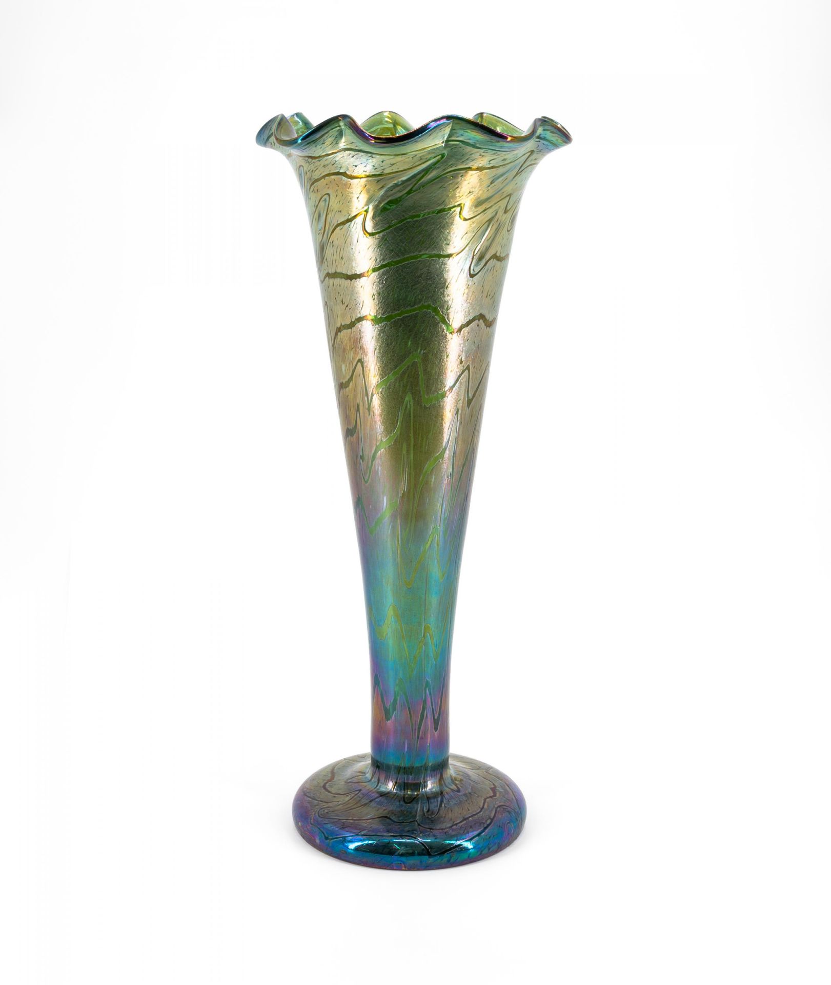 LARGE GLASS GOBLET-SHAPED FLOOR VASE PAPILLON DECOR