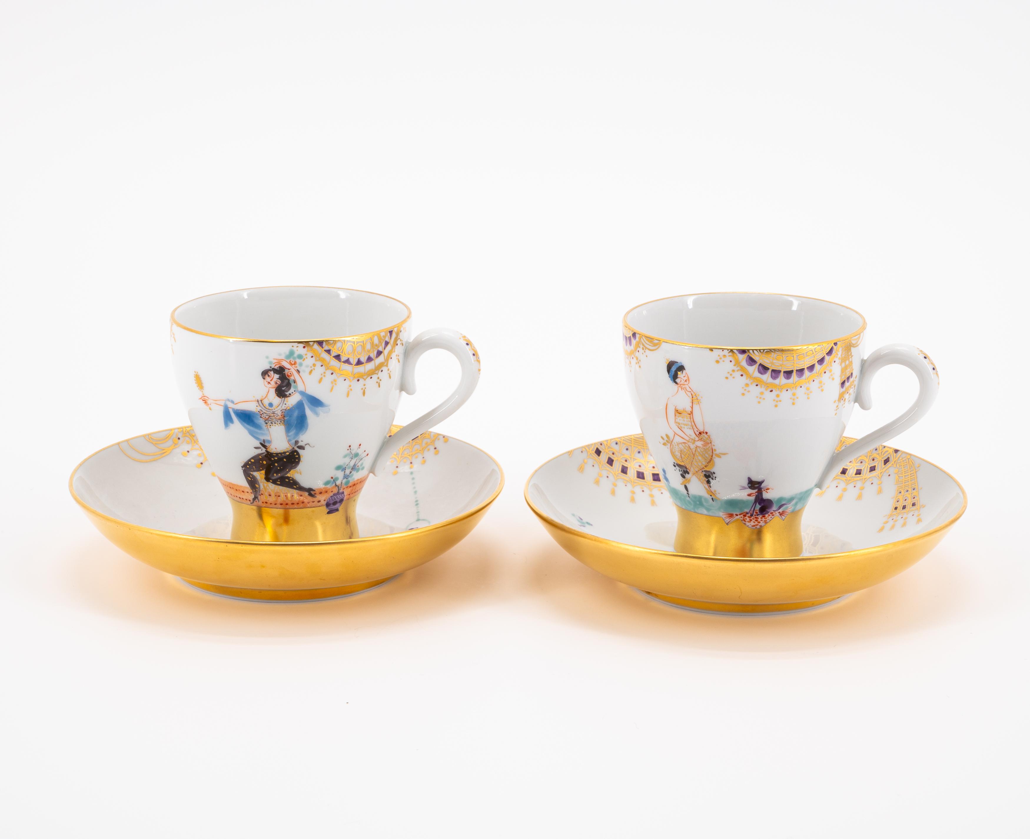 PORCELAIN COFFEE SERVICE '1001 NIGHTS' FOR SIX PEOPLE - Image 4 of 15