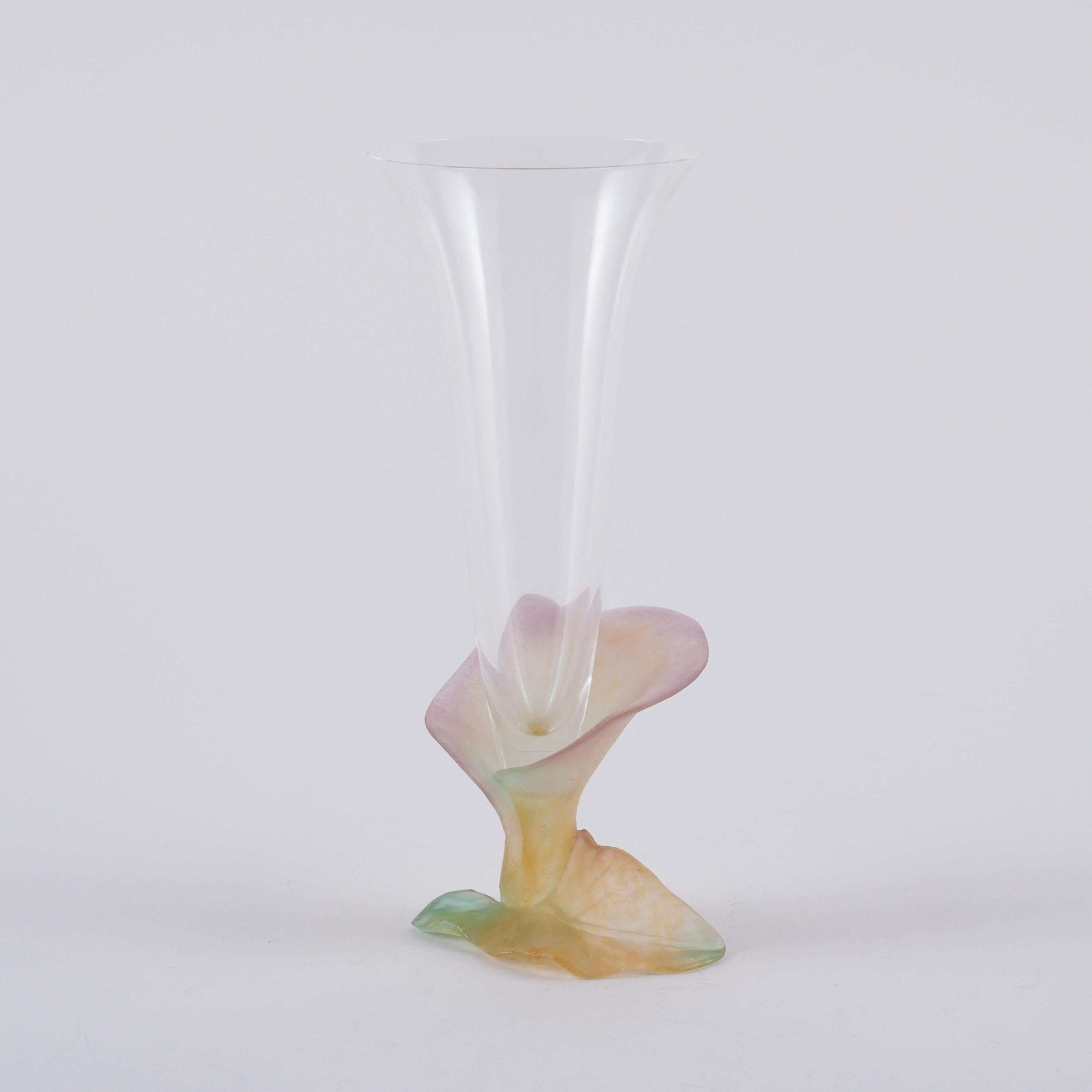 GLASS GOBLET WITH FLOWER BASE - Image 2 of 6