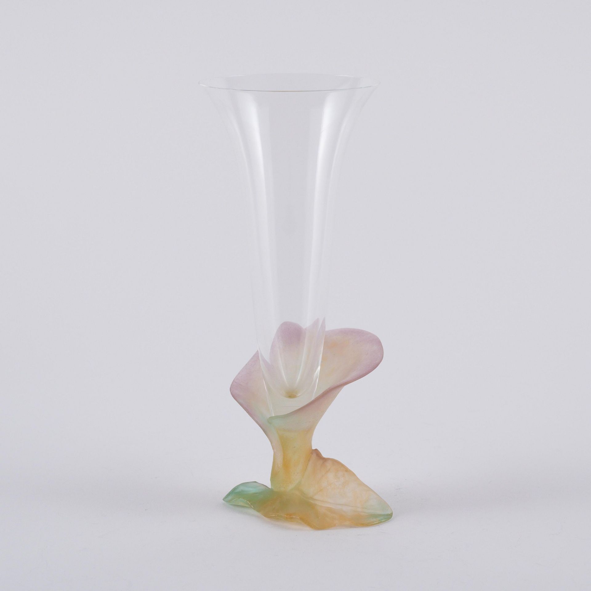 GLASS GOBLET WITH FLOWER BASE - Image 2 of 6