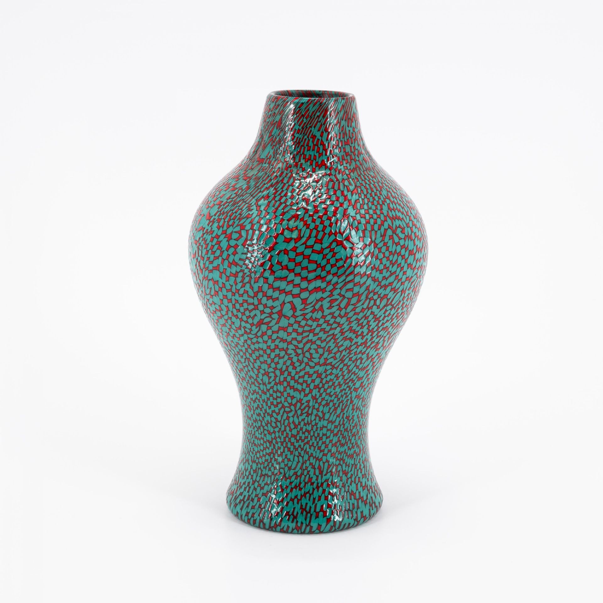 GLASS VASE WITH DeCOR 'A DAMA' - Image 3 of 7
