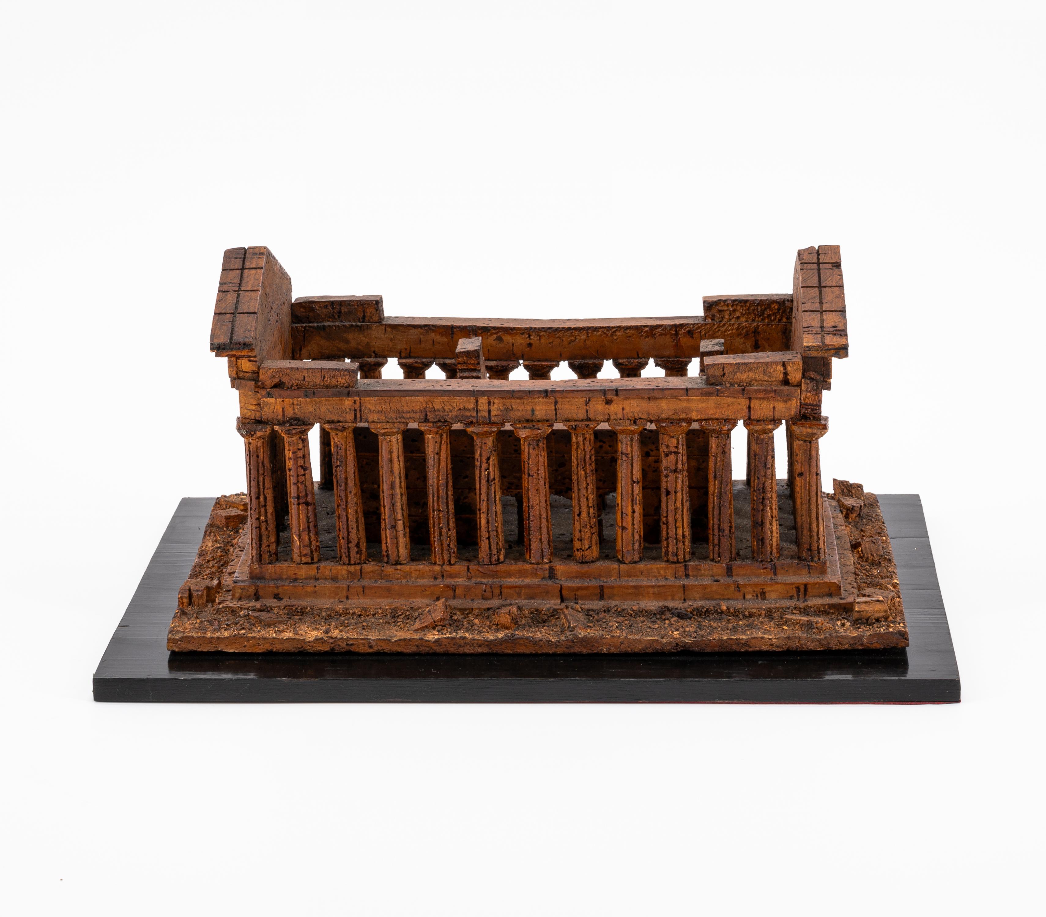 'GRAND TOUR' CORK MODEL OF AN ANCIENT TEMPLE IN PAESTUM - Image 3 of 6