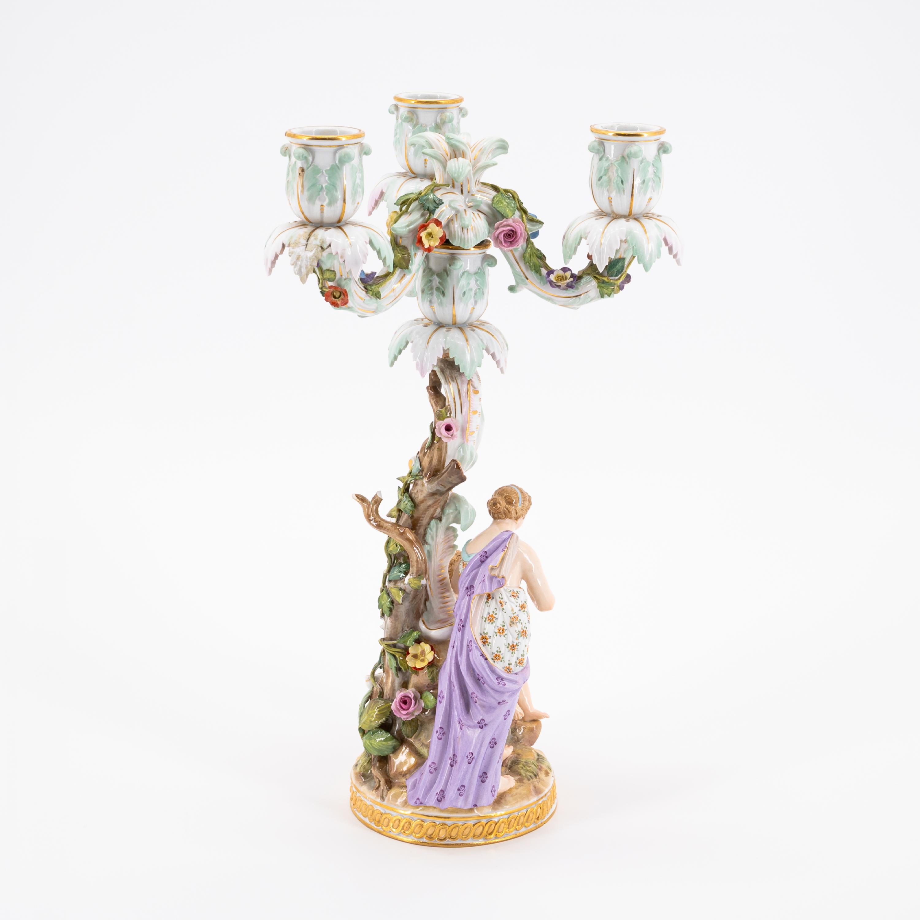 CHANDELIER WITH ROCAILLES, VENUS AND CUPID - Image 4 of 5