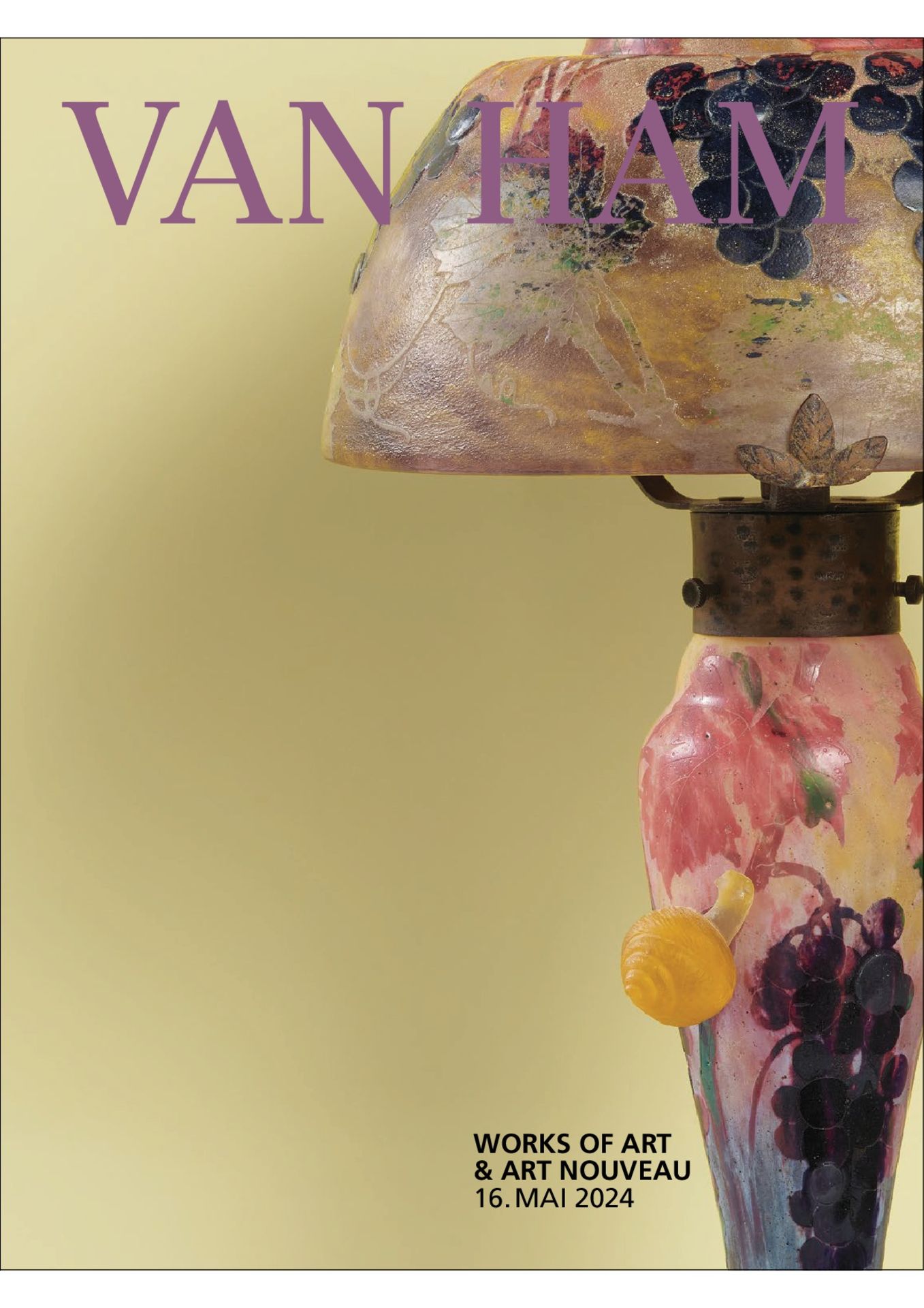 RARE GLASS TABLE LAMP 'VIGNE ET ESCARGOTS' WITH A SNAIL - Image 10 of 10