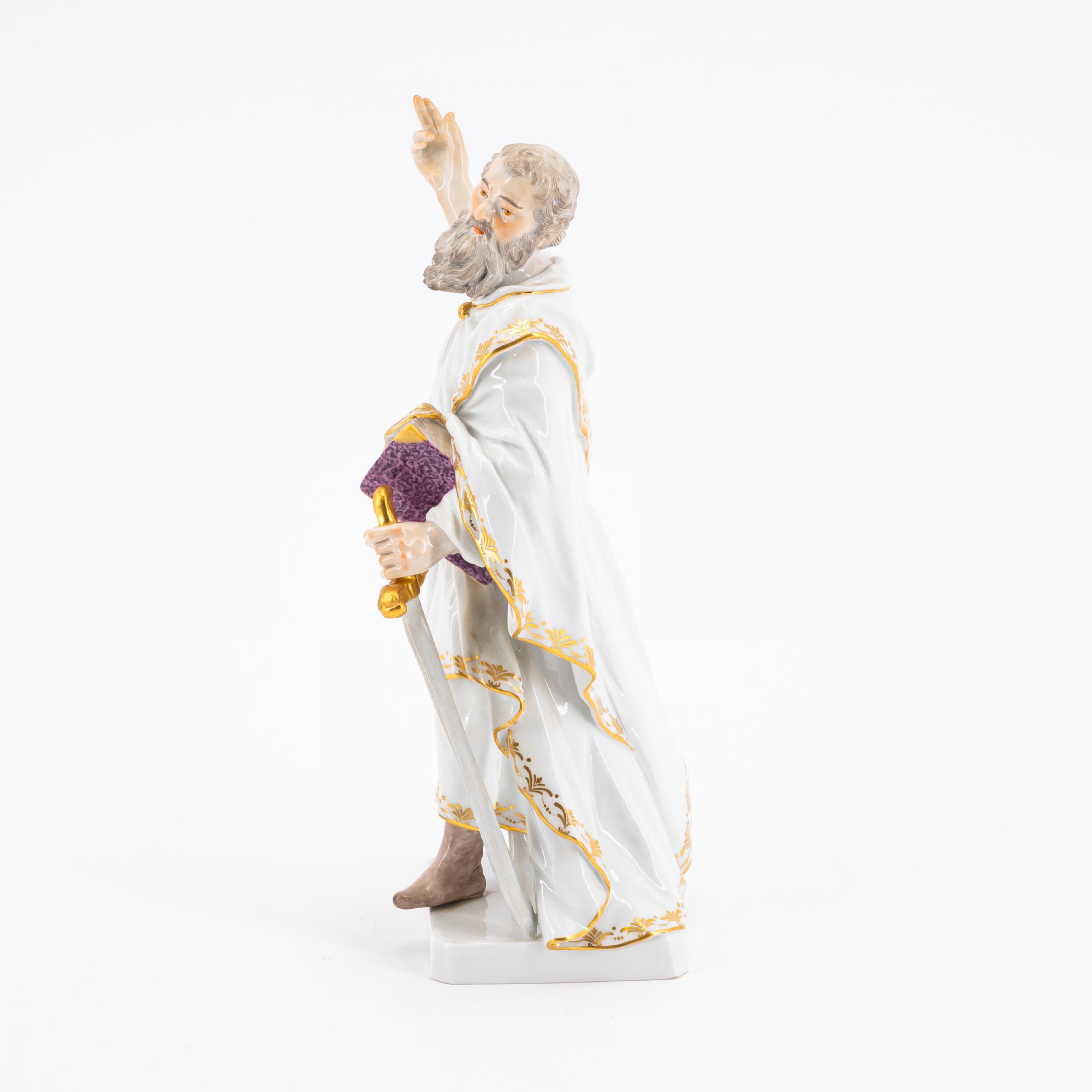 PORCELAIN FIGURE OF THE APOSTLE PAUL - Image 2 of 5