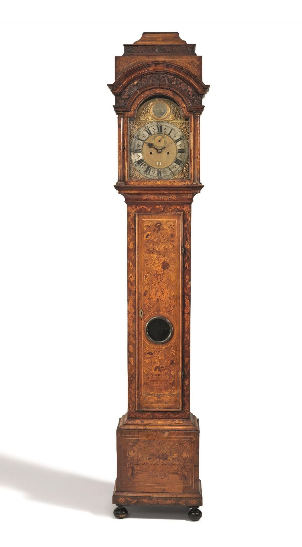 LARGE LONGCASE CLOCK WITH INLAID CASE